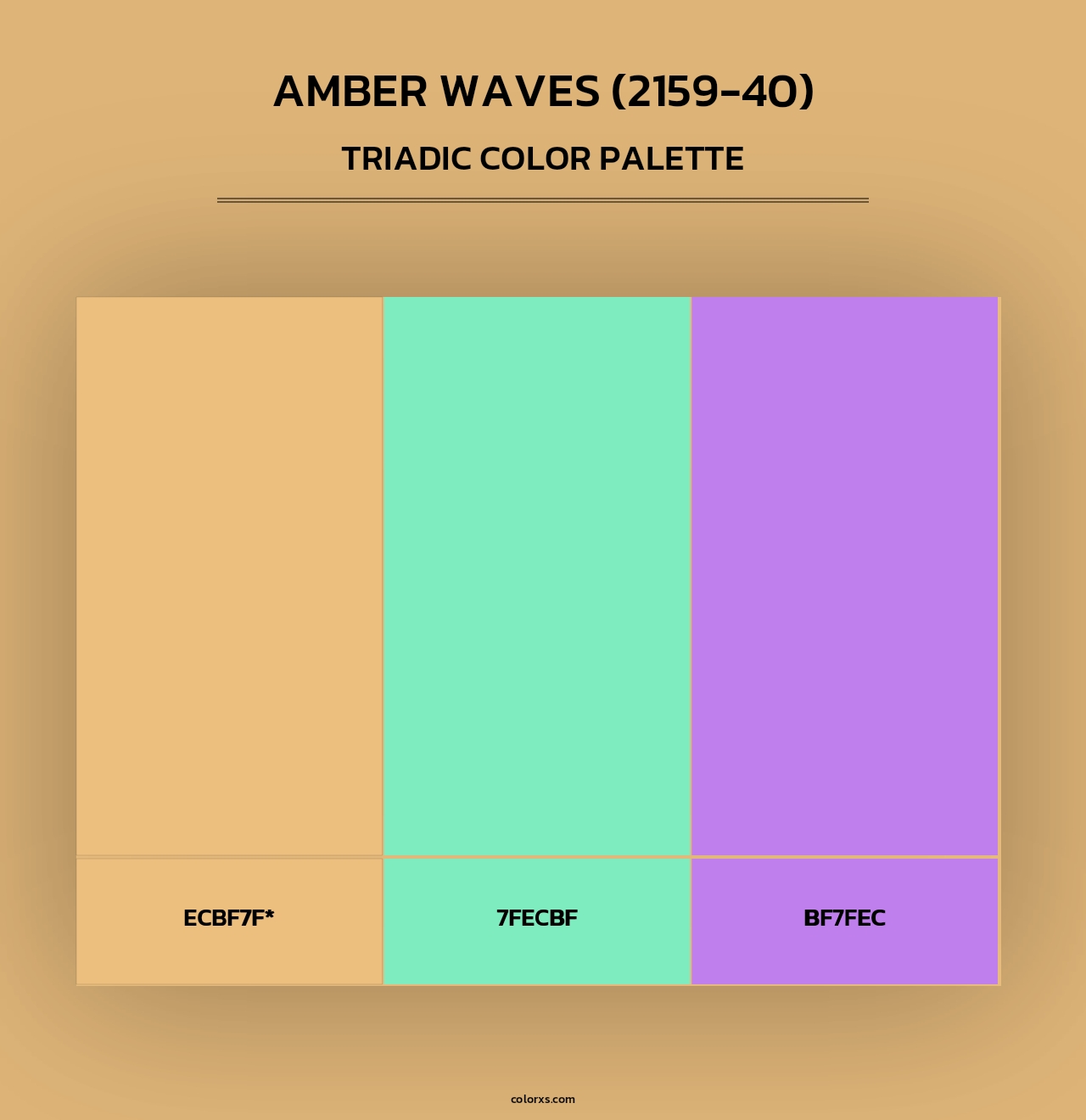 Amber Waves (2159-40) - Triadic Color Palette