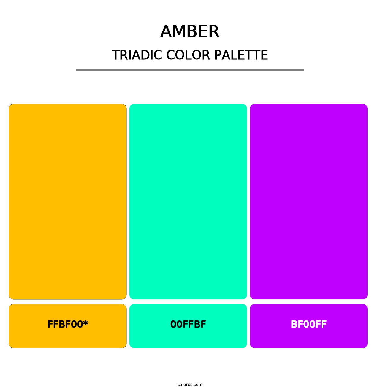 Amber - Triadic Color Palette