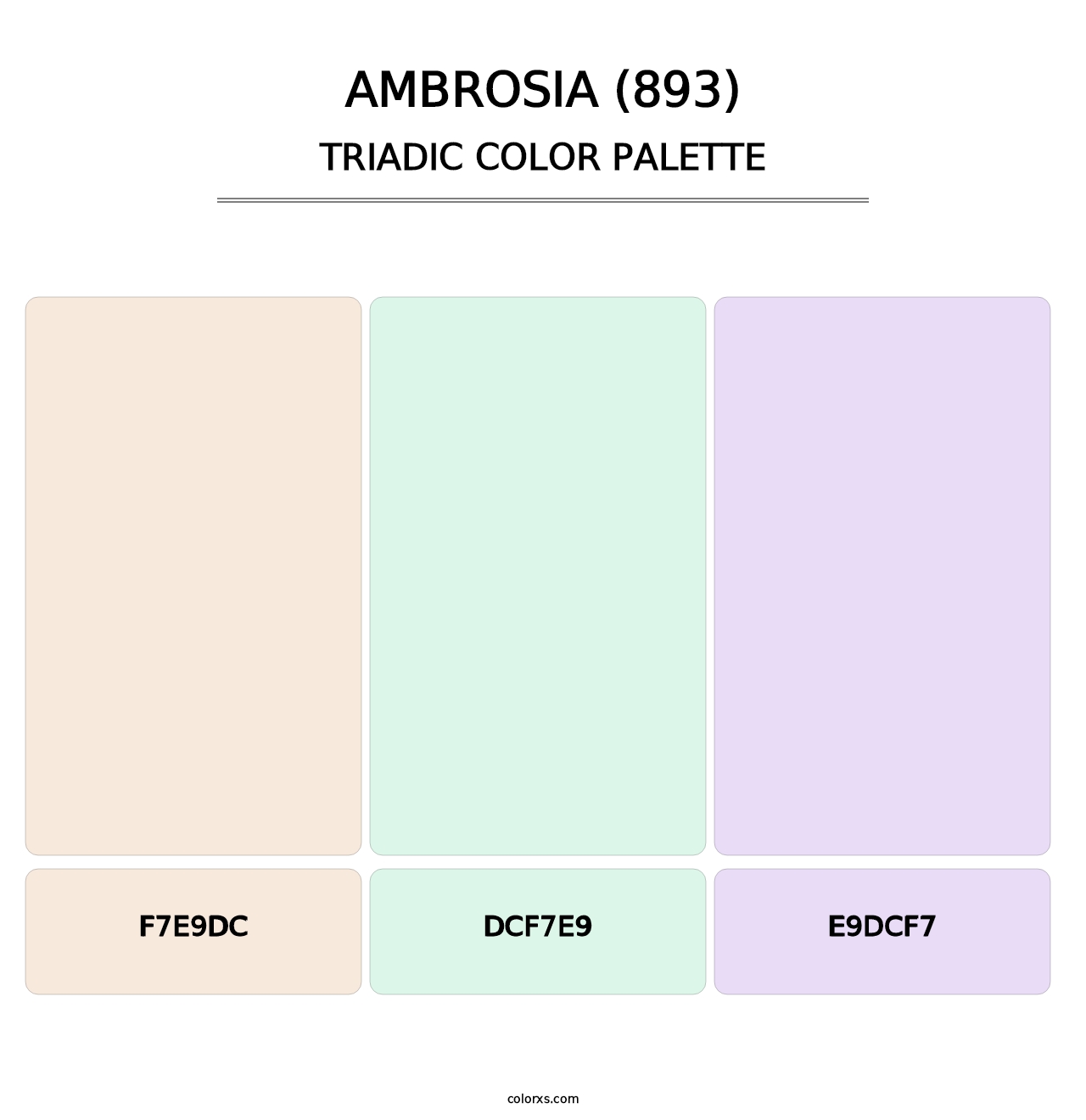 Ambrosia (893) - Triadic Color Palette