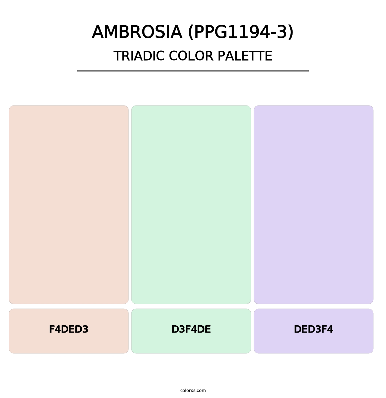 Ambrosia (PPG1194-3) - Triadic Color Palette