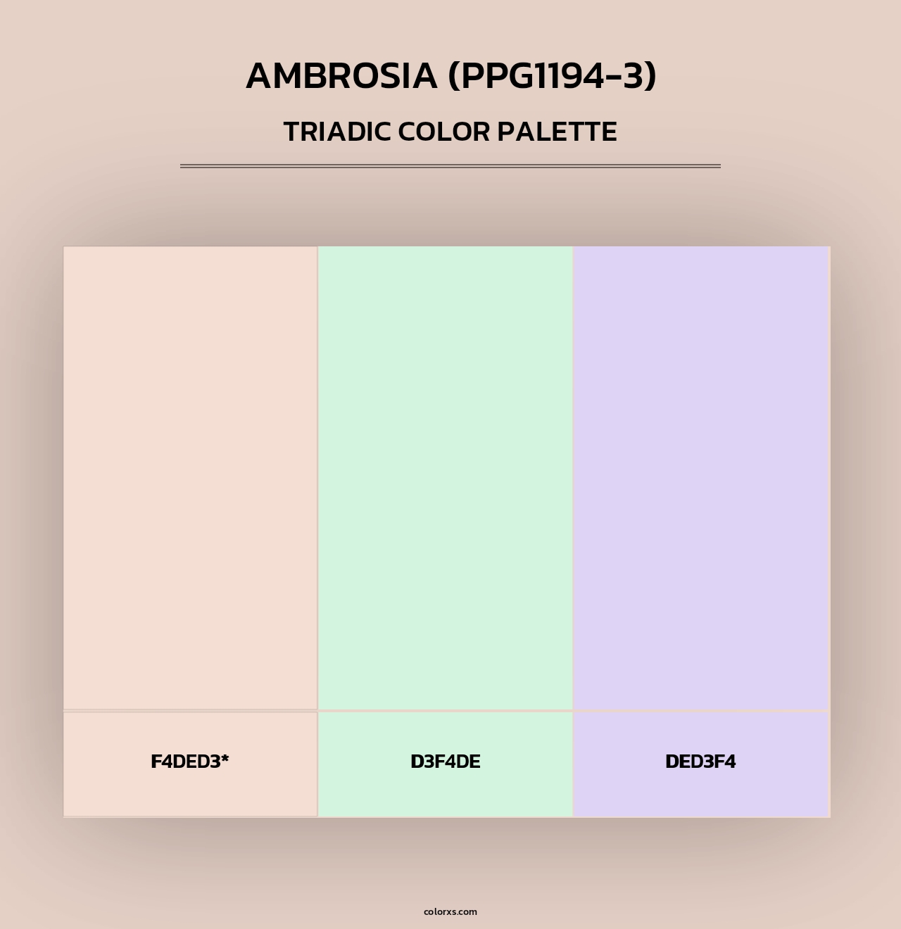 Ambrosia (PPG1194-3) - Triadic Color Palette