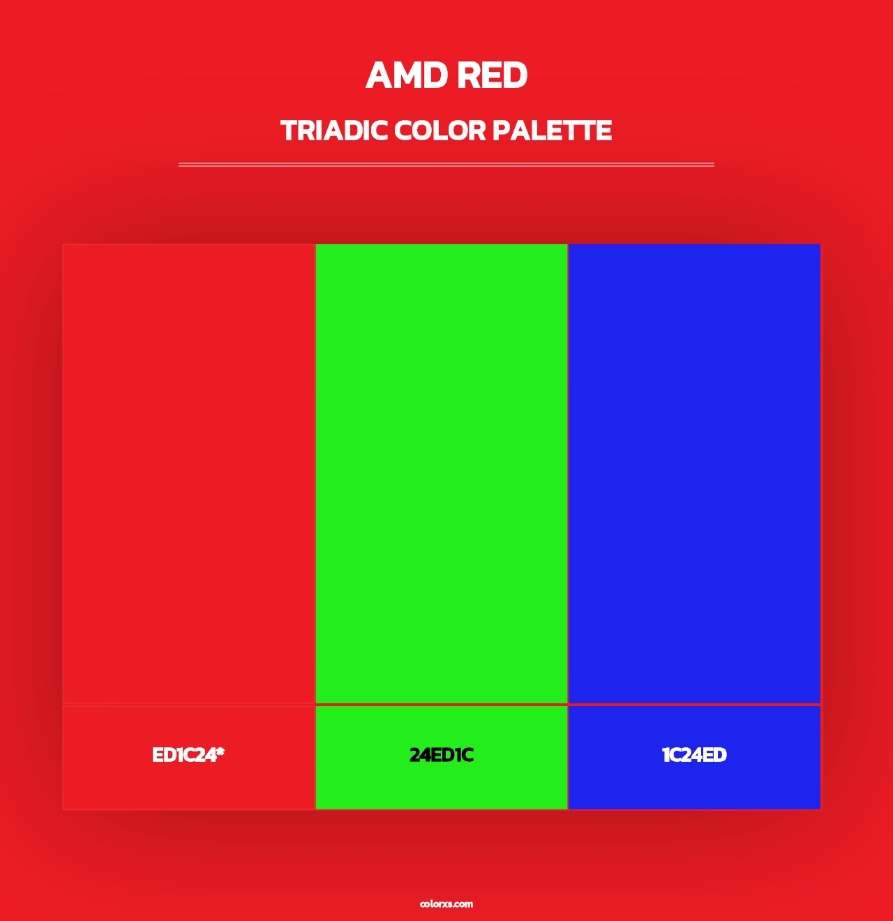 AMD Red - Triadic Color Palette
