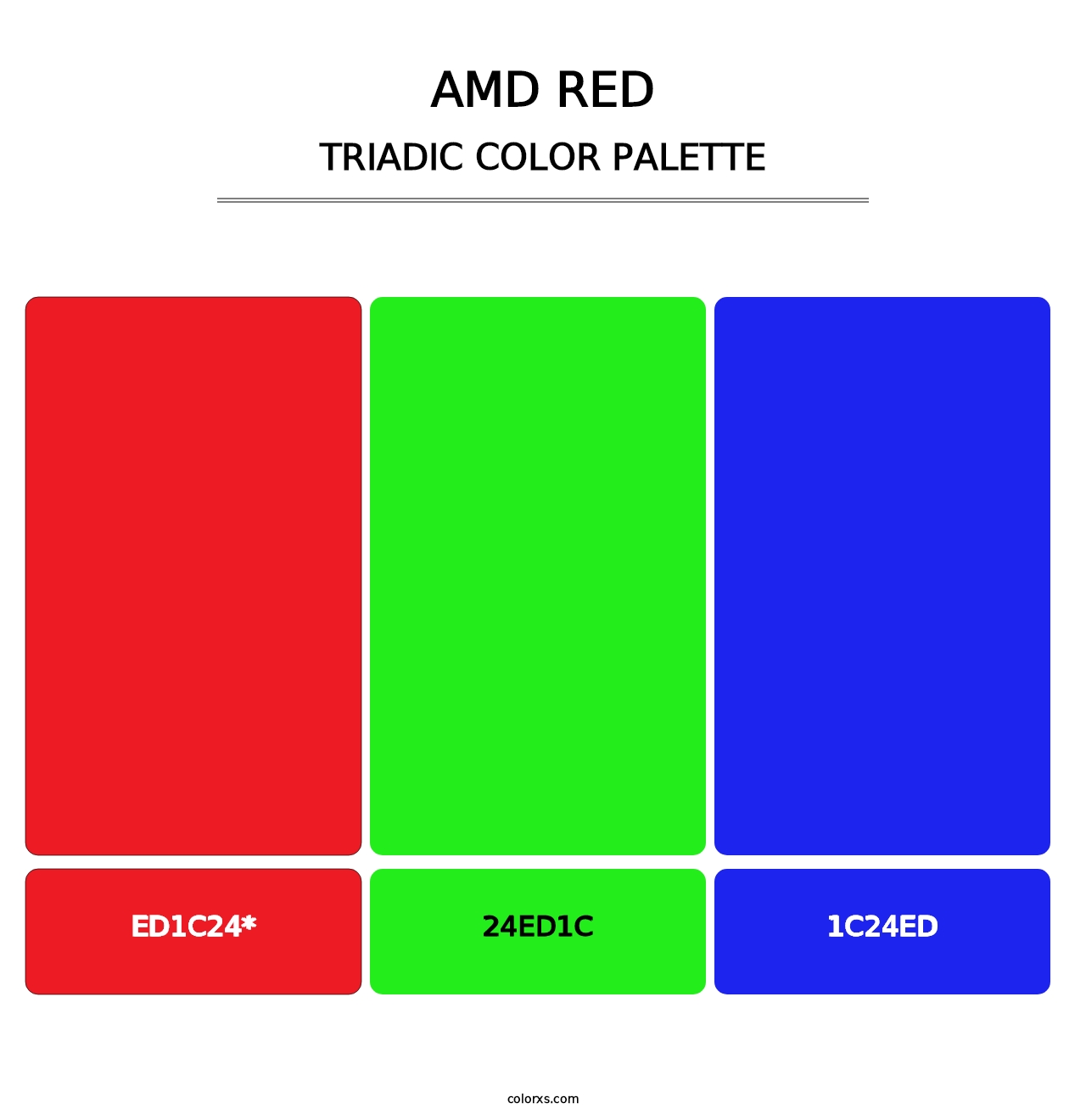 AMD Red - Triadic Color Palette