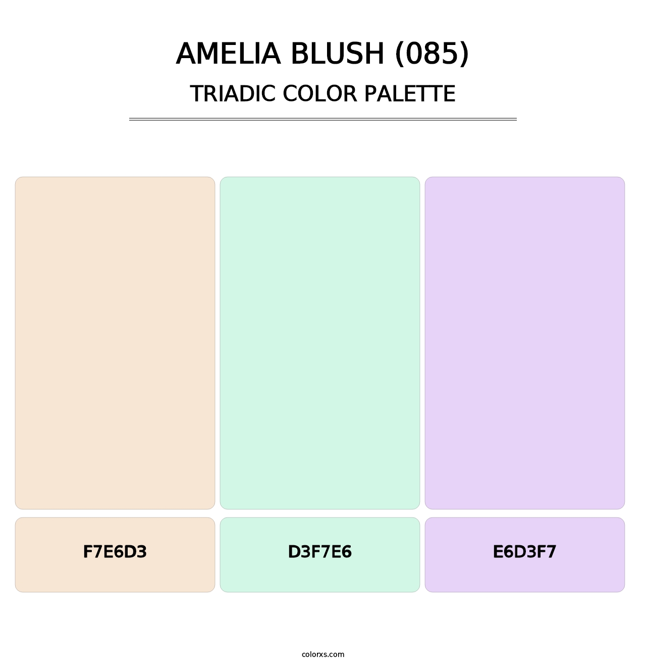 Amelia Blush (085) - Triadic Color Palette