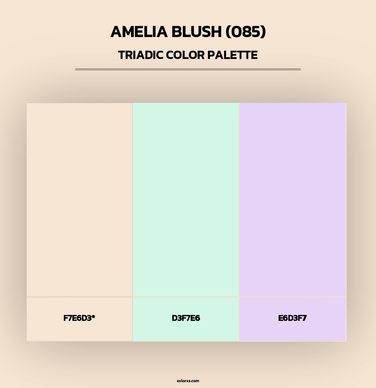 Amelia Blush (085) - Triadic Color Palette