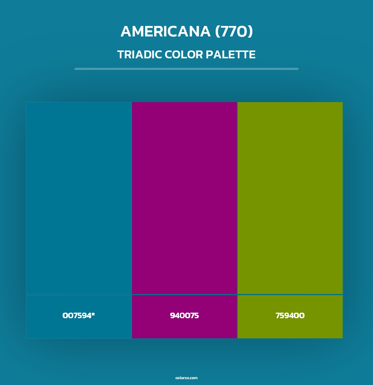 Americana (770) - Triadic Color Palette