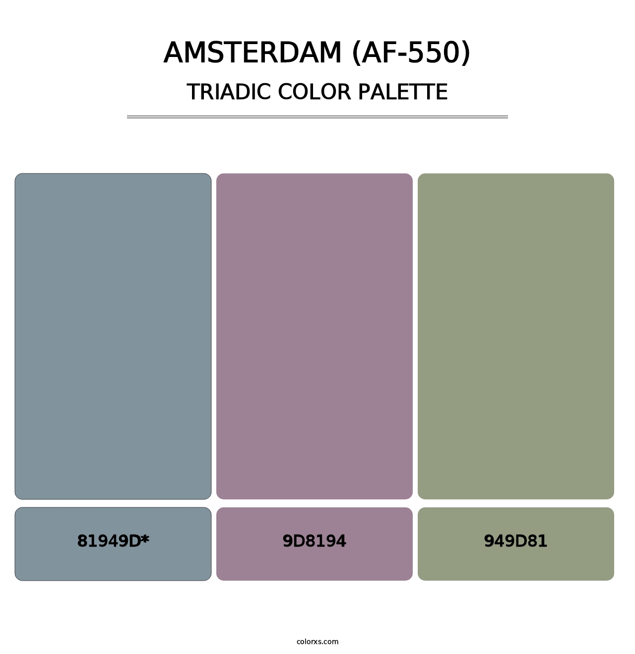 Amsterdam (AF-550) - Triadic Color Palette