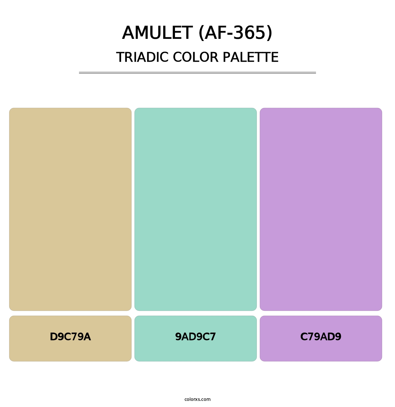 Amulet (AF-365) - Triadic Color Palette