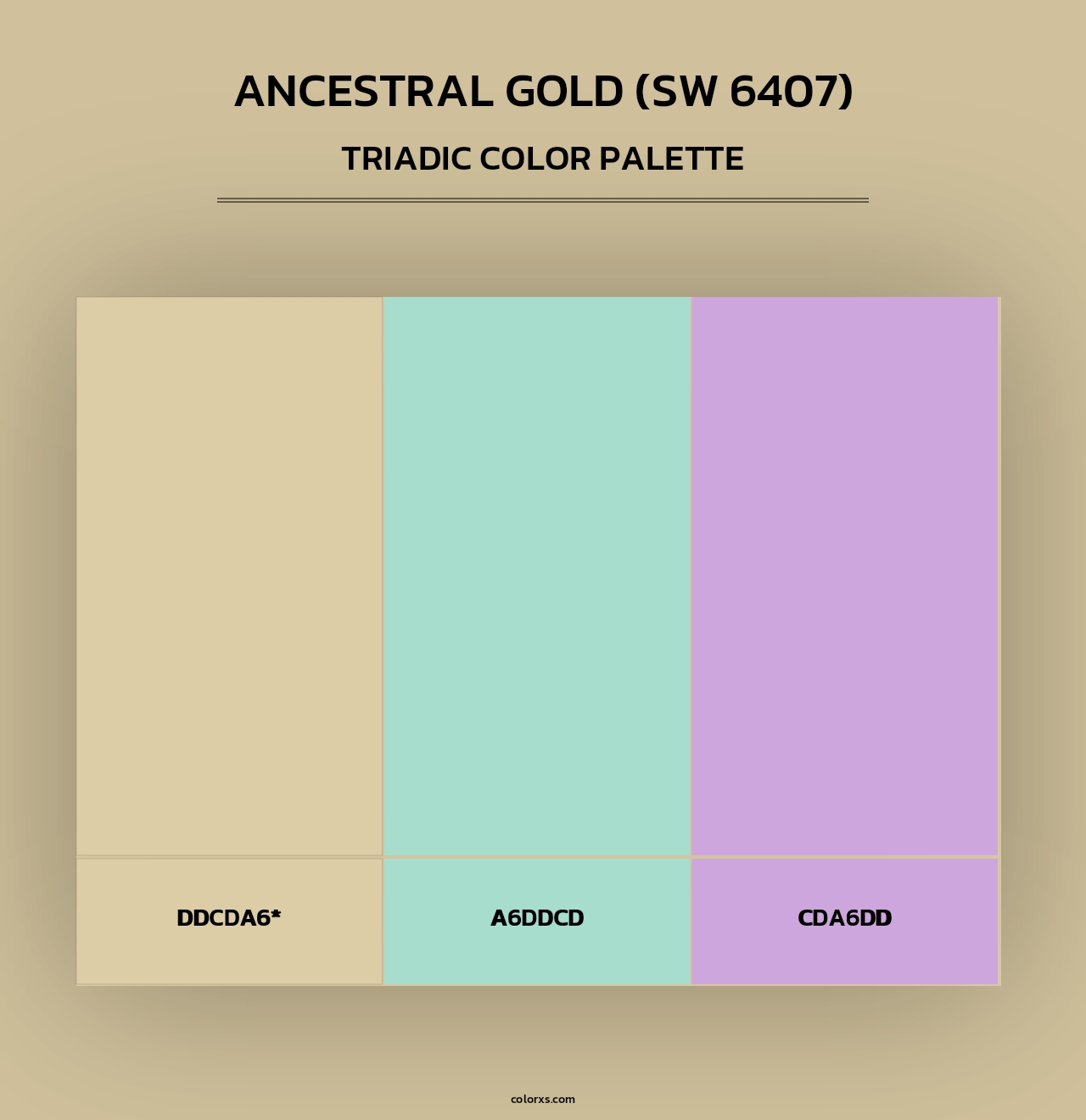 Ancestral Gold (SW 6407) - Triadic Color Palette
