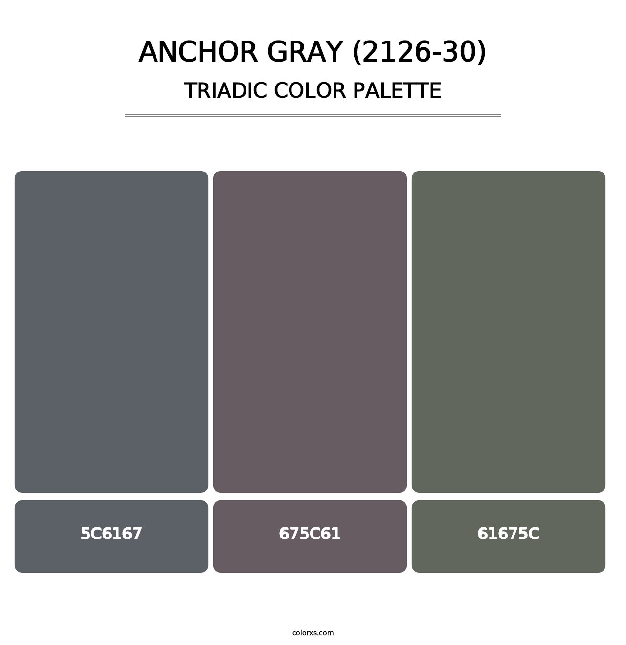 Anchor Gray (2126-30) - Triadic Color Palette