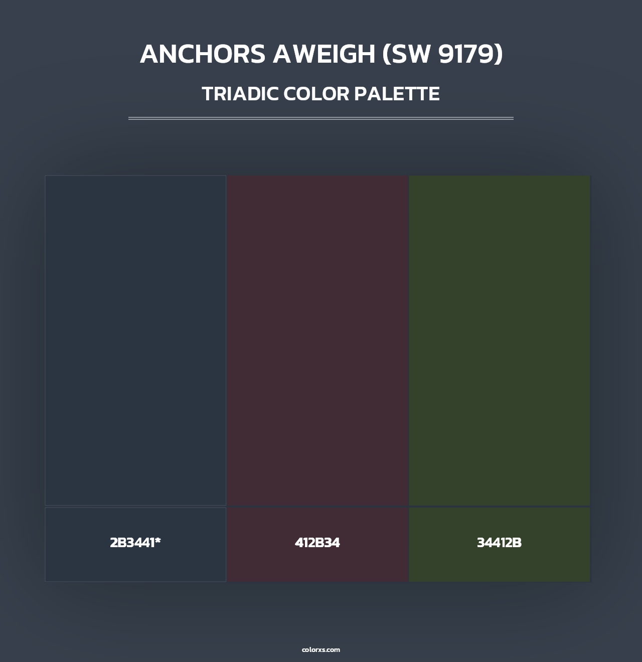 Anchors Aweigh (SW 9179) - Triadic Color Palette