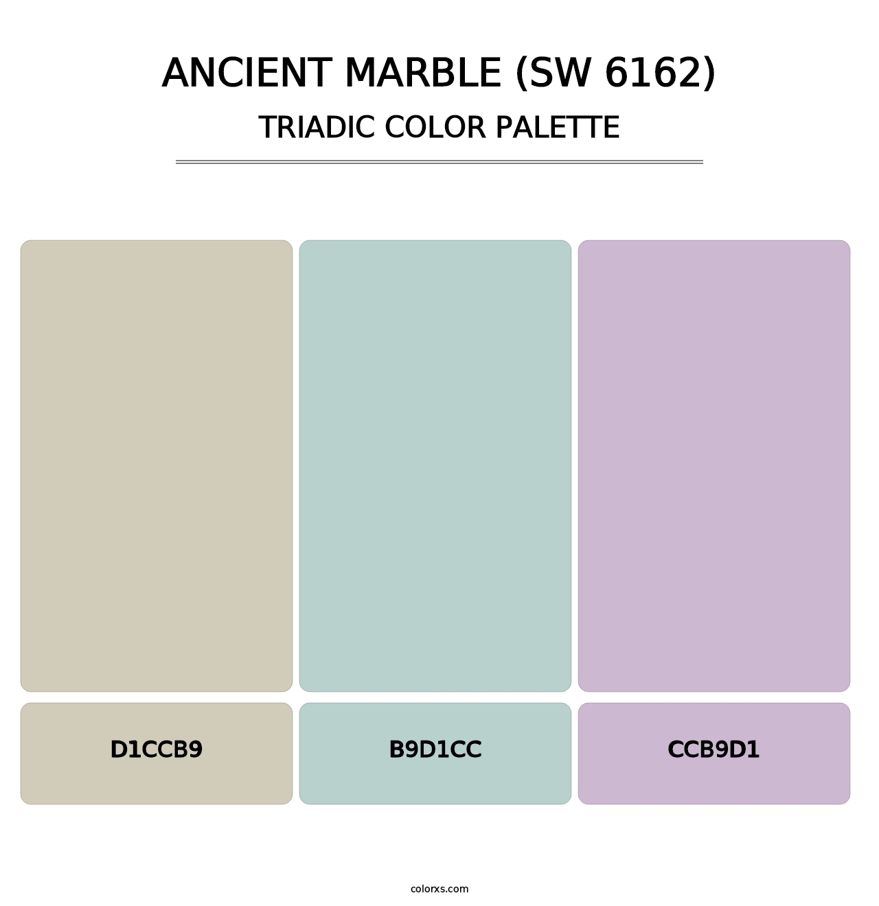 Ancient Marble (SW 6162) - Triadic Color Palette
