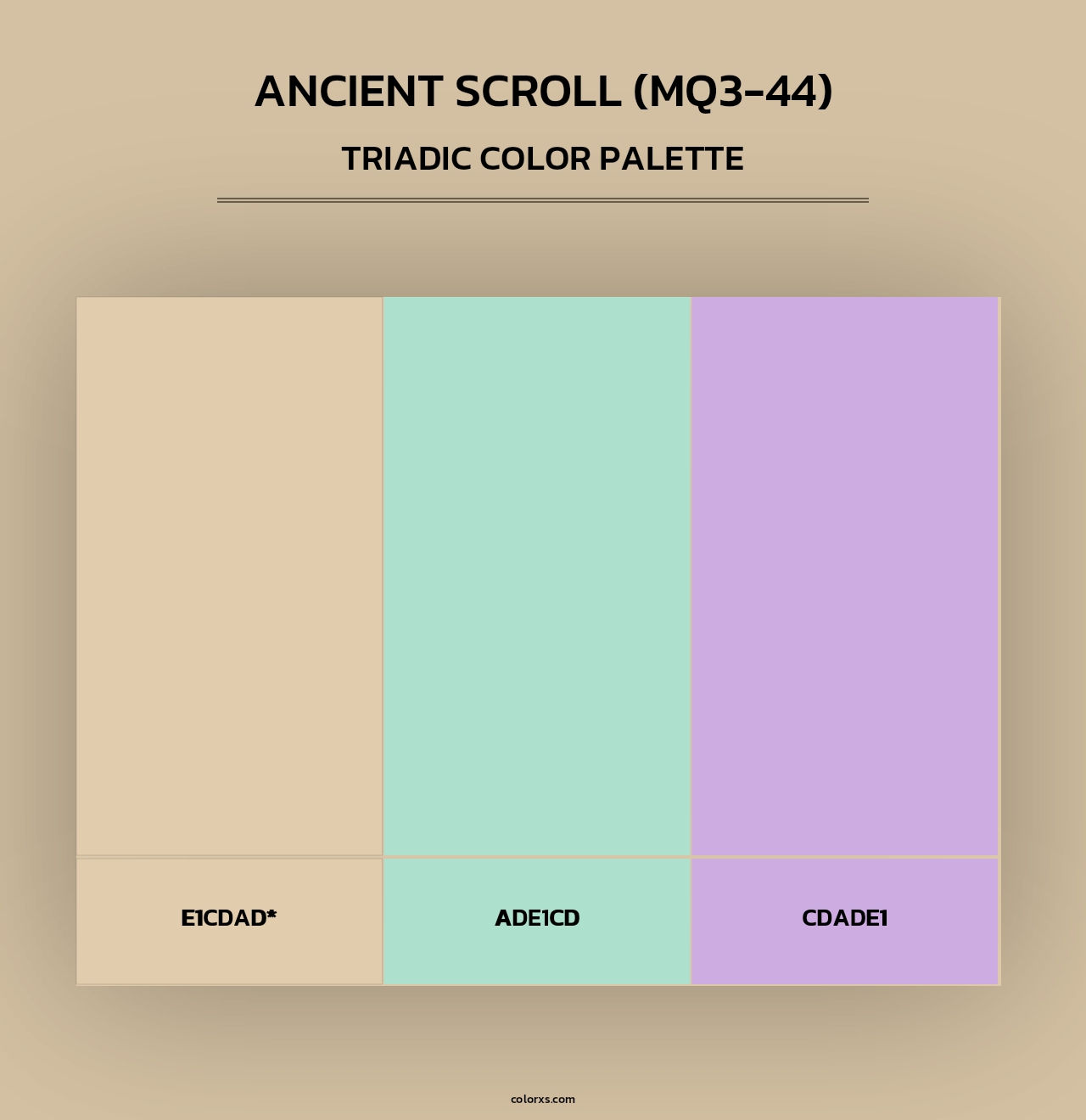 Ancient Scroll (MQ3-44) - Triadic Color Palette