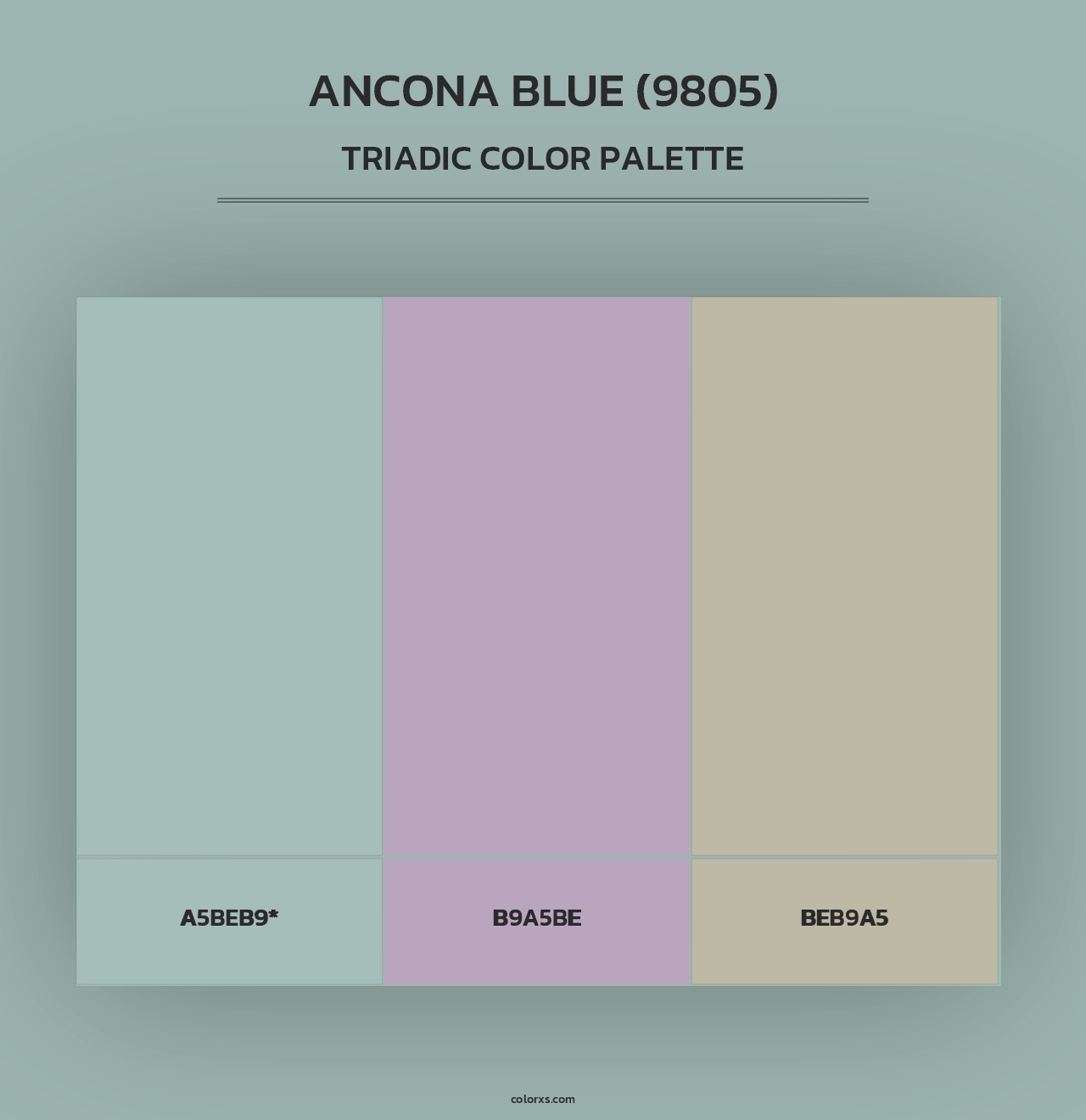 Ancona Blue (9805) - Triadic Color Palette
