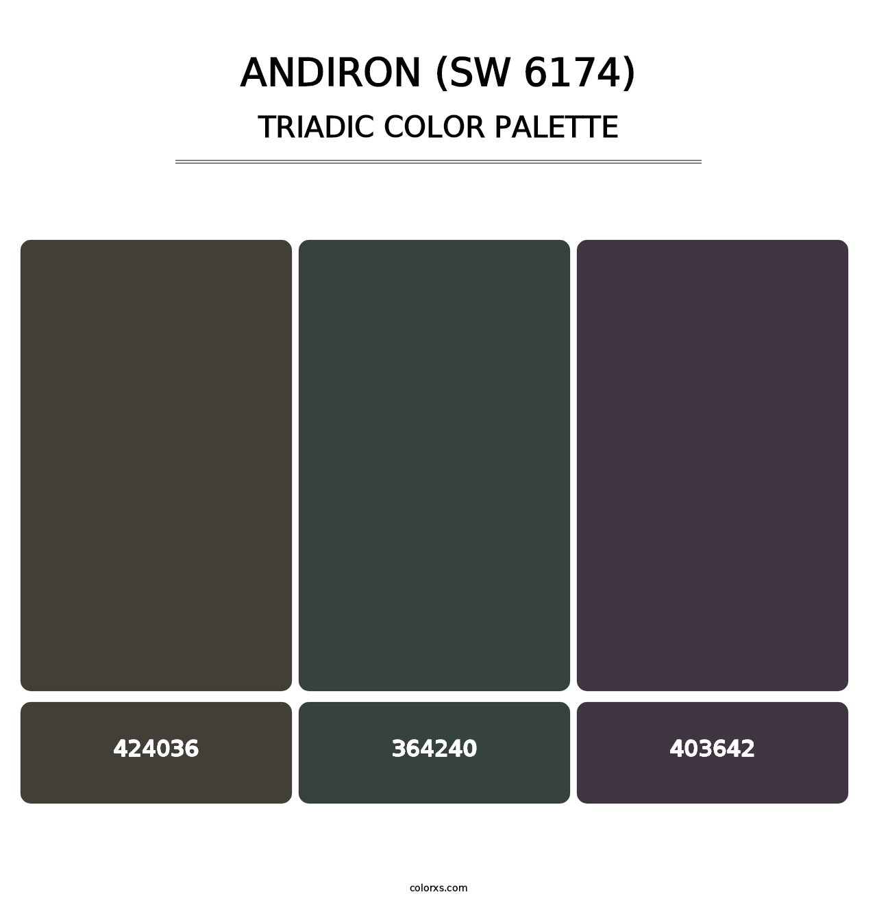 Andiron (SW 6174) - Triadic Color Palette
