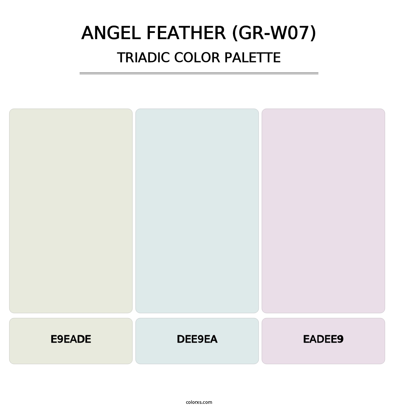 Angel Feather (GR-W07) - Triadic Color Palette