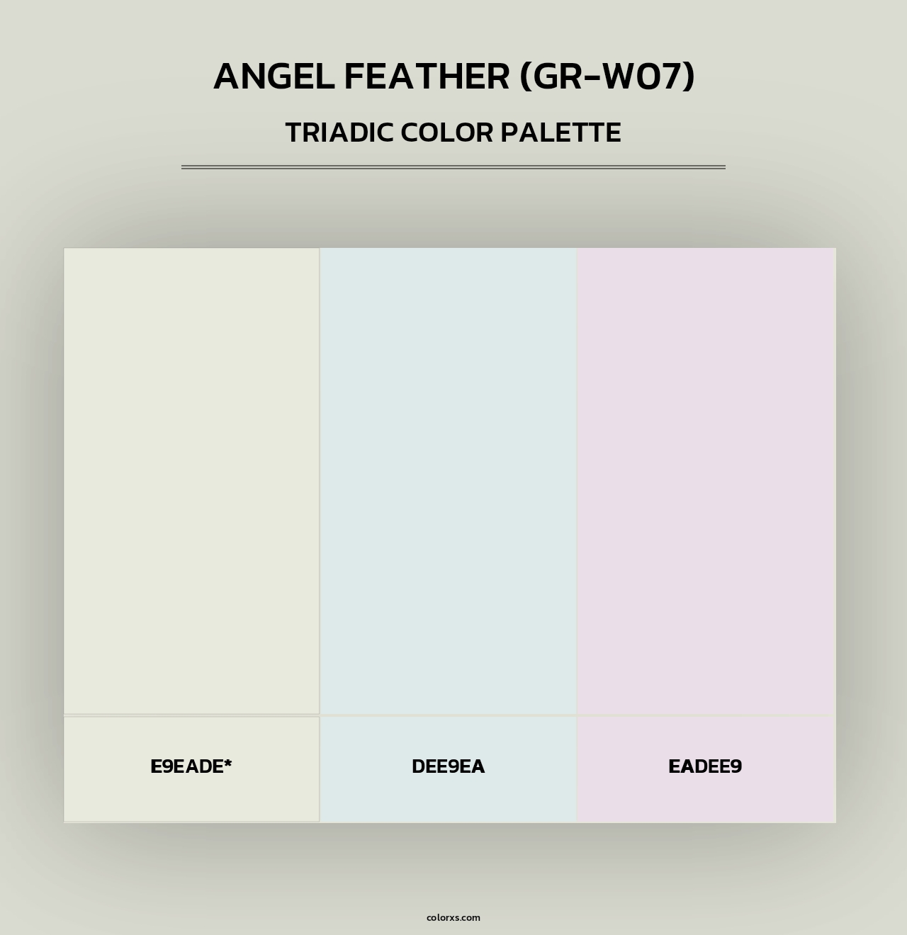 Angel Feather (GR-W07) - Triadic Color Palette