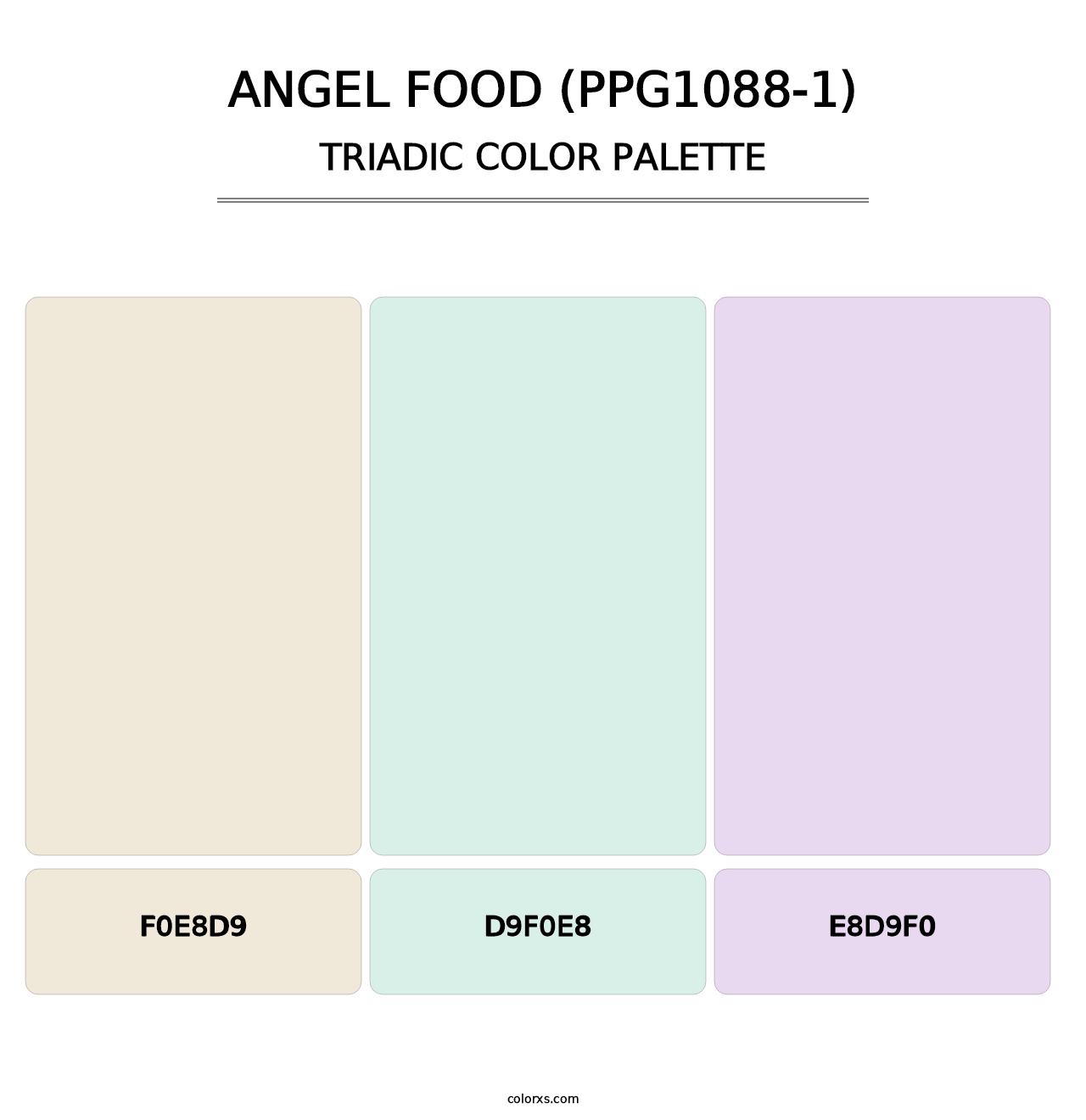 Angel Food (PPG1088-1) - Triadic Color Palette