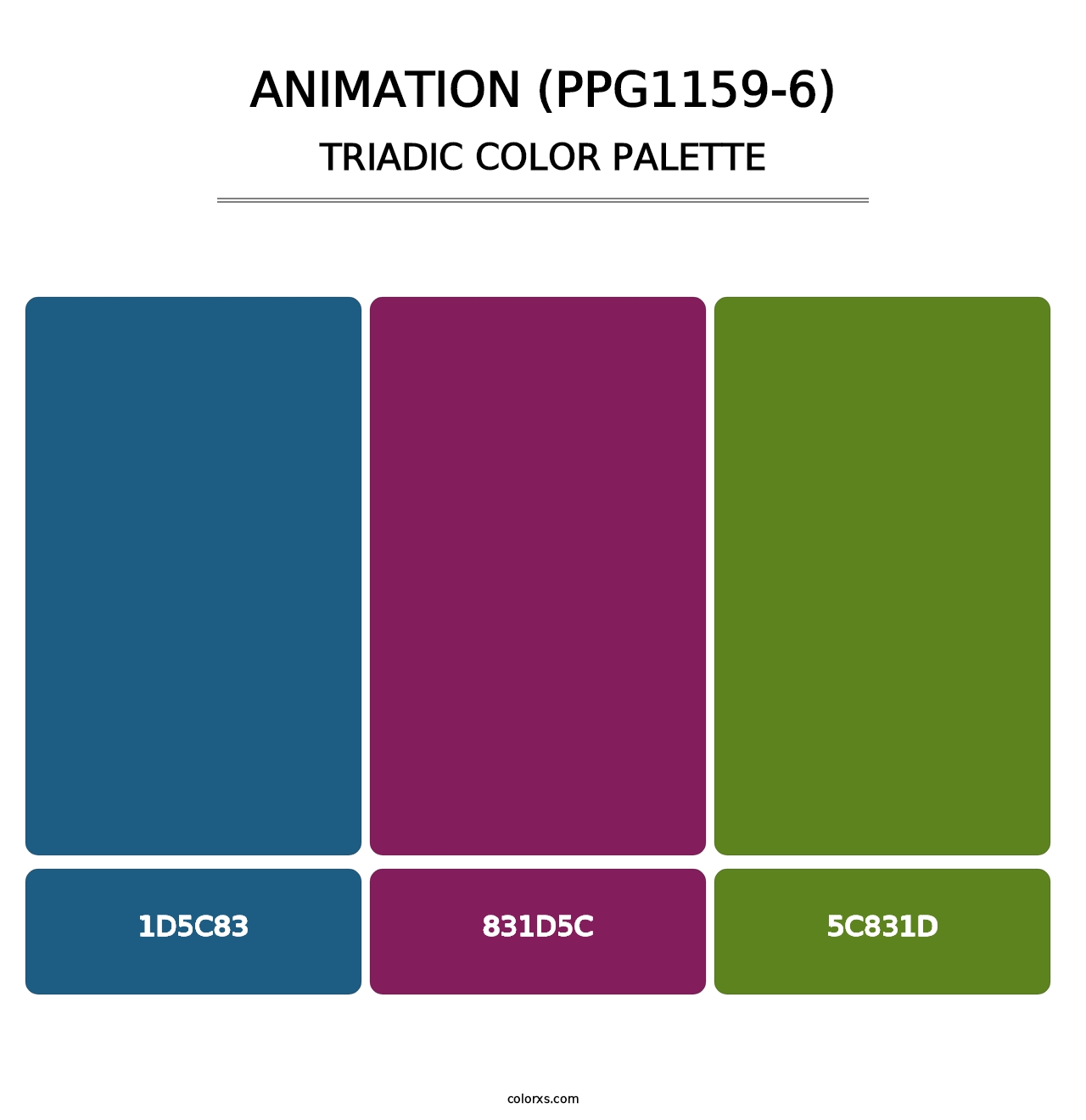 Animation (PPG1159-6) - Triadic Color Palette