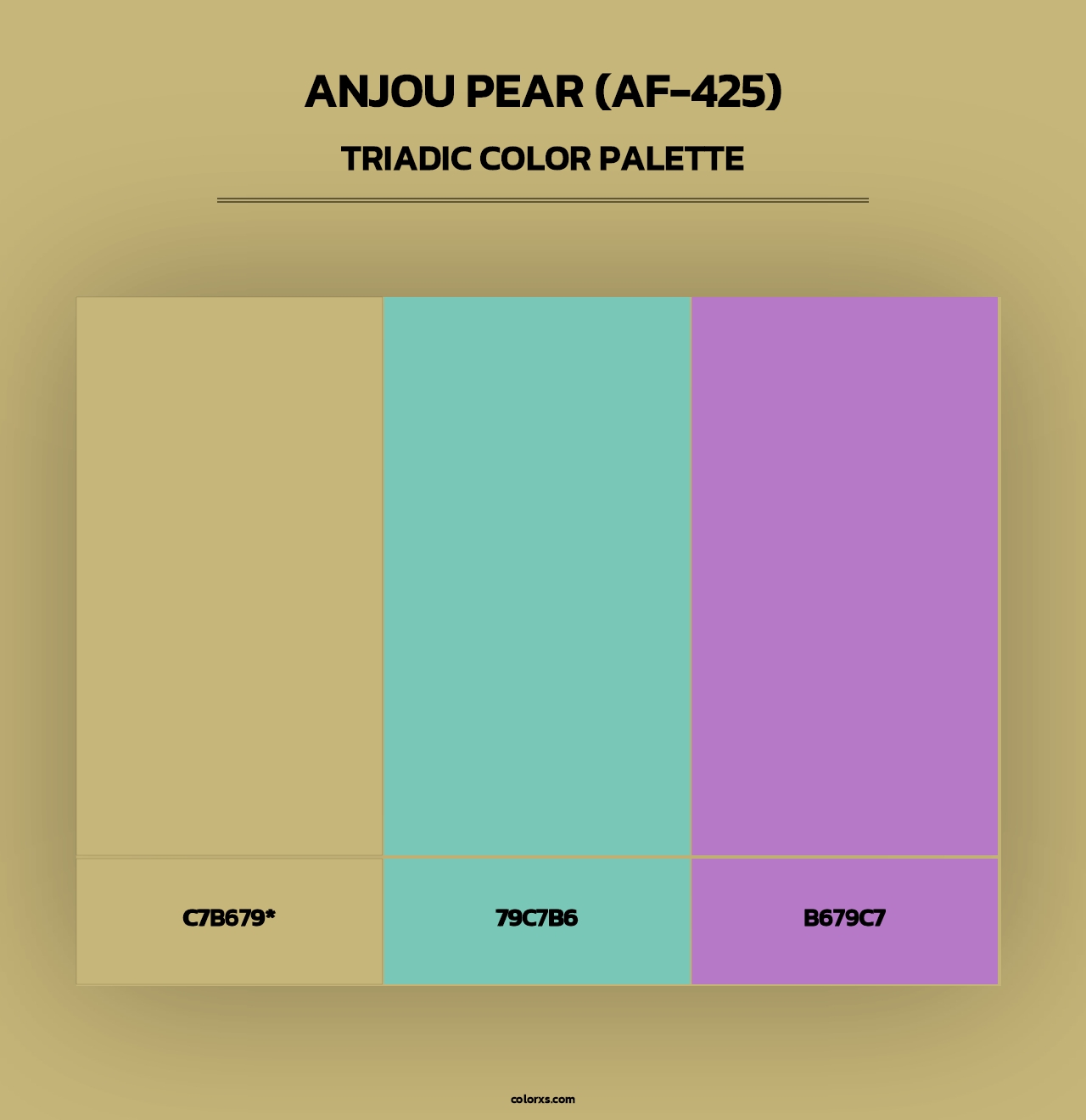 Anjou Pear (AF-425) - Triadic Color Palette