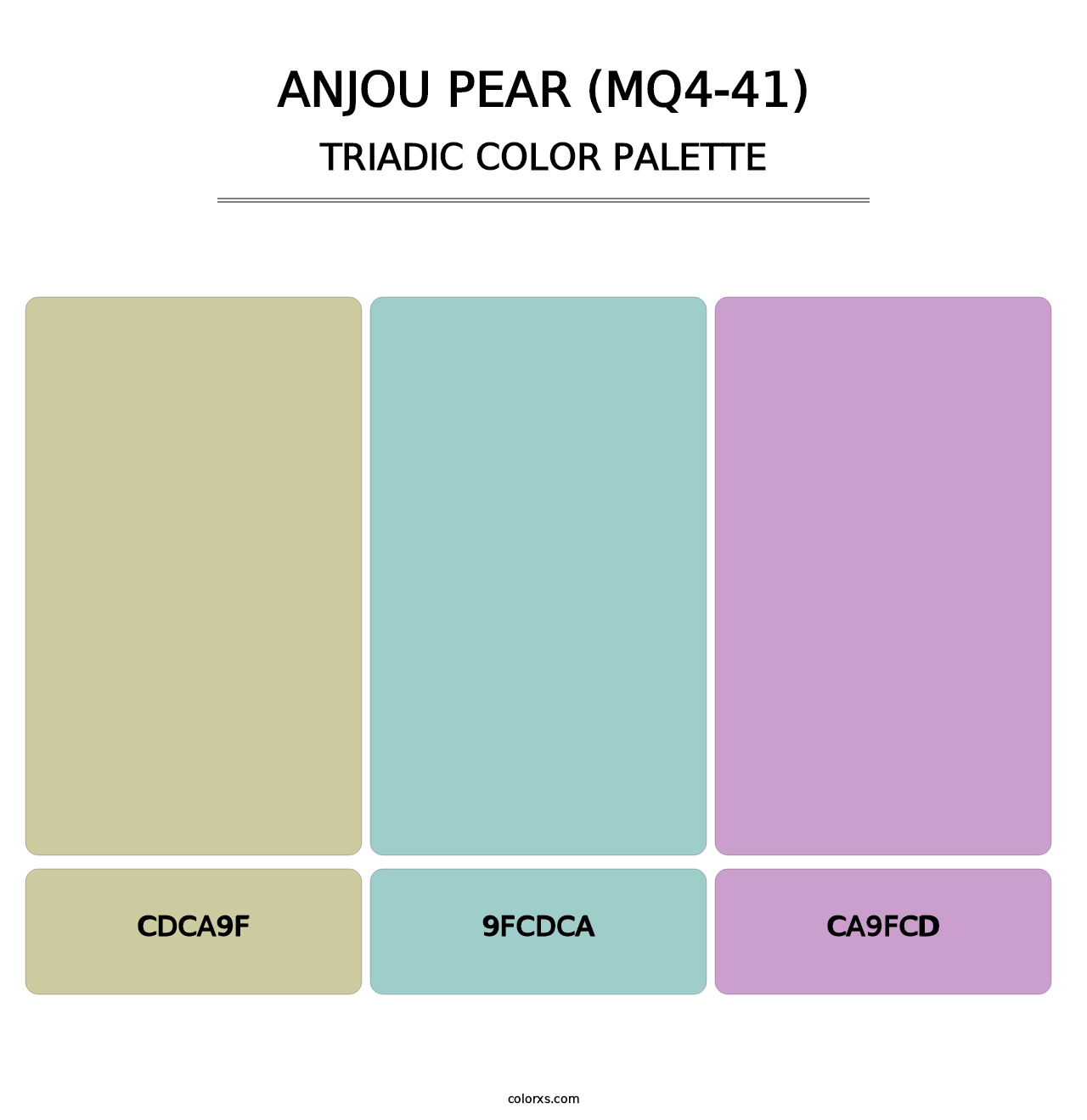 Anjou Pear (MQ4-41) - Triadic Color Palette