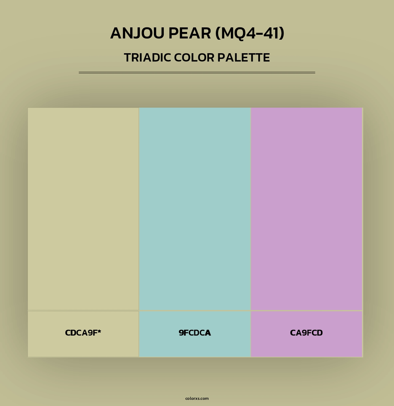Anjou Pear (MQ4-41) - Triadic Color Palette