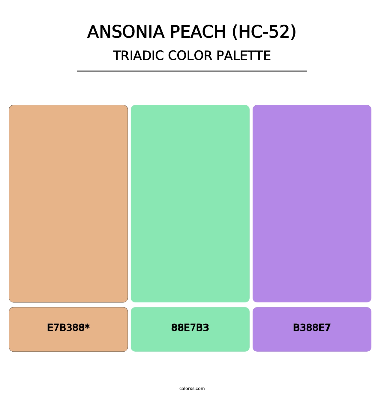 Ansonia Peach (HC-52) - Triadic Color Palette
