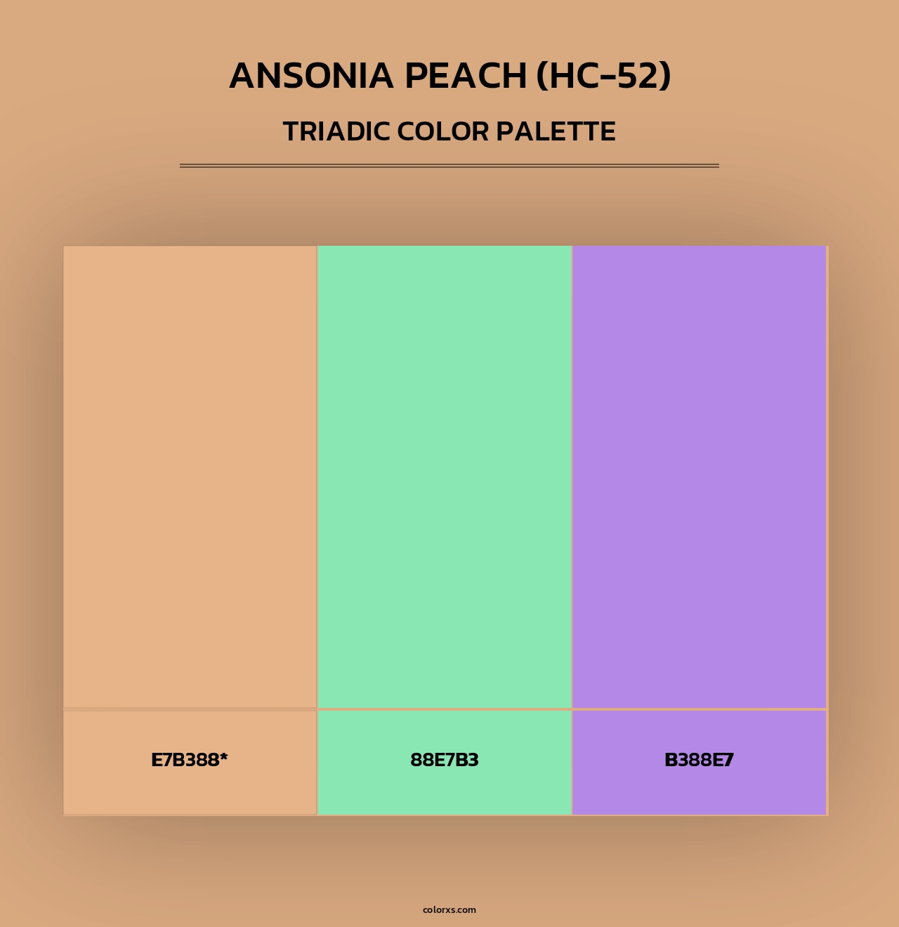 Ansonia Peach (HC-52) - Triadic Color Palette