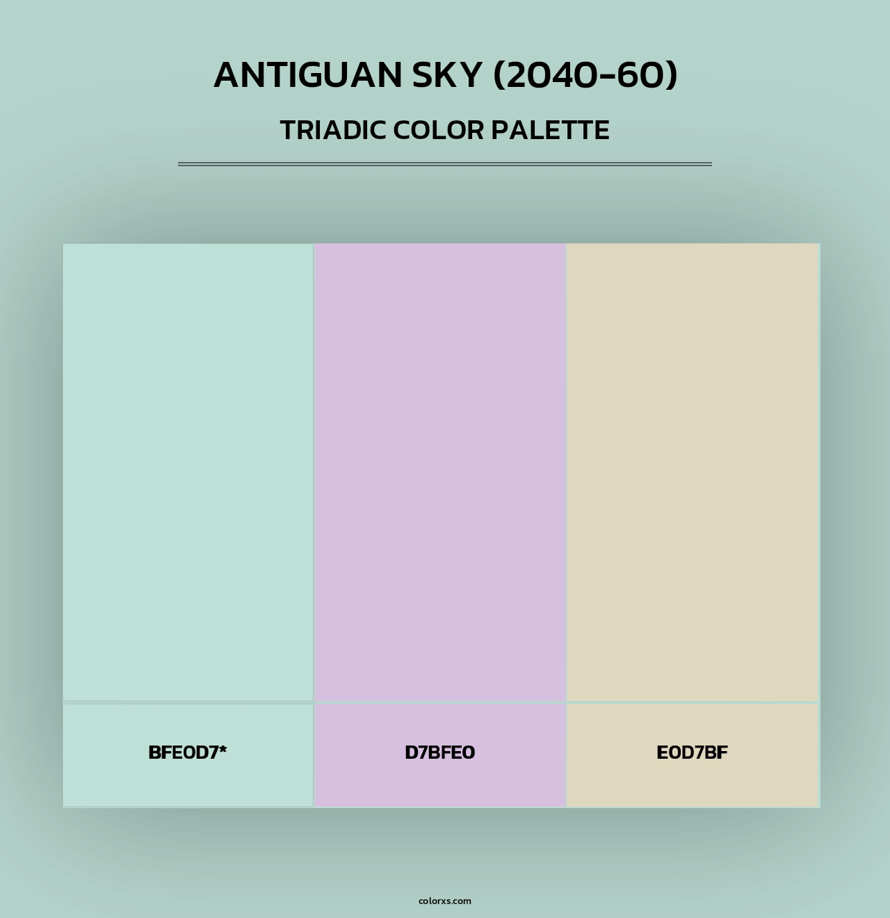 Antiguan Sky (2040-60) - Triadic Color Palette
