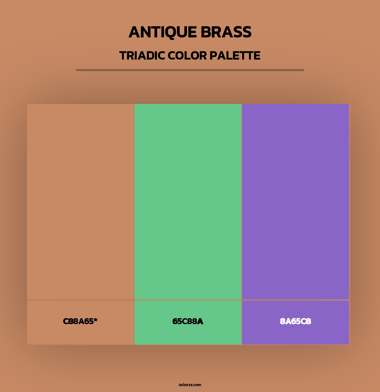 Antique Brass - Triadic Color Palette