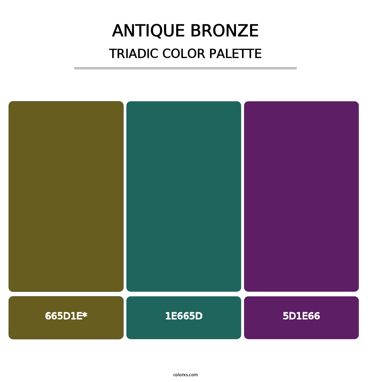 Antique Bronze - Triadic Color Palette