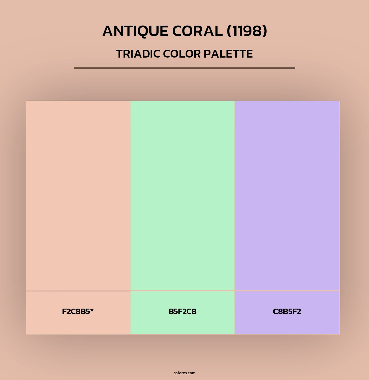 Antique Coral (1198) - Triadic Color Palette