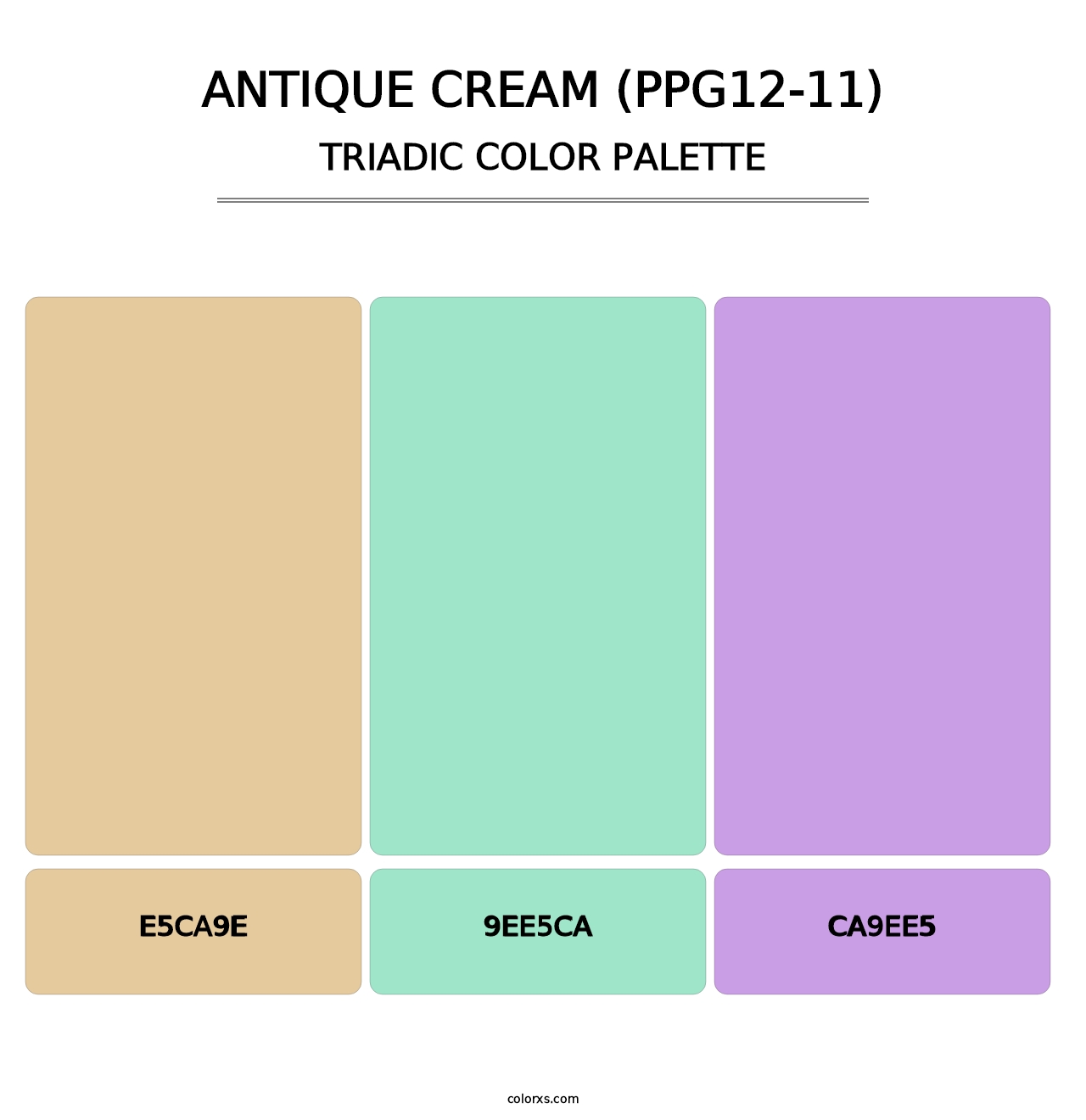 Antique Cream (PPG12-11) - Triadic Color Palette