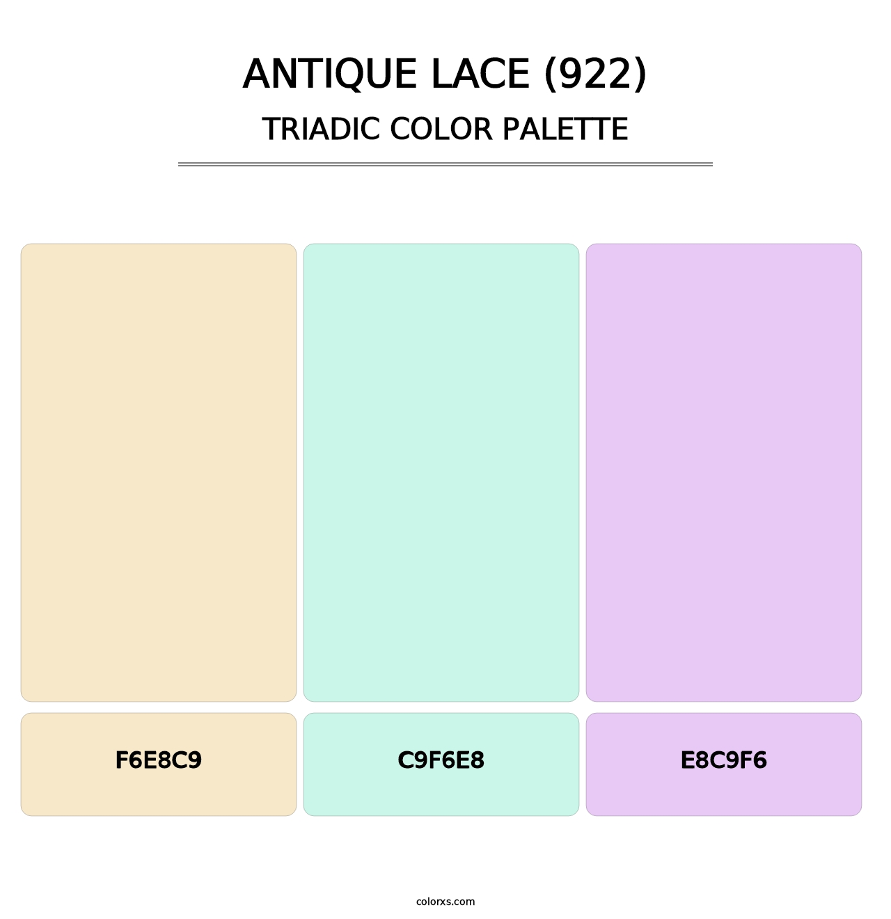 Antique Lace (922) - Triadic Color Palette