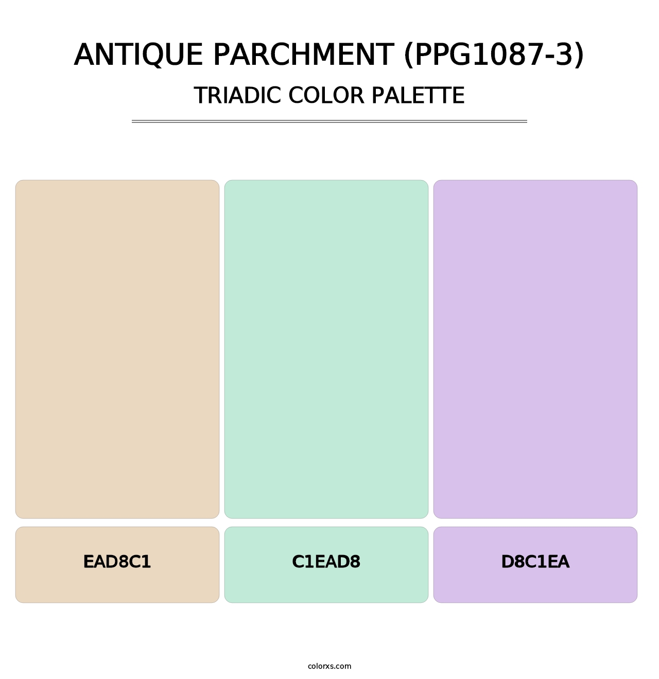 Antique Parchment (PPG1087-3) - Triadic Color Palette