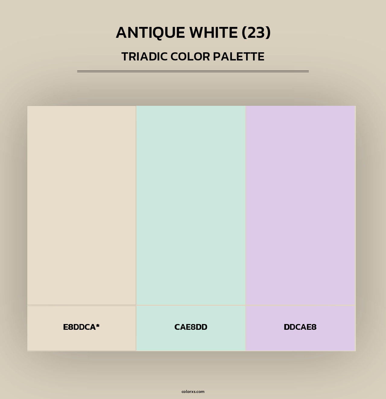 Antique White (23) - Triadic Color Palette