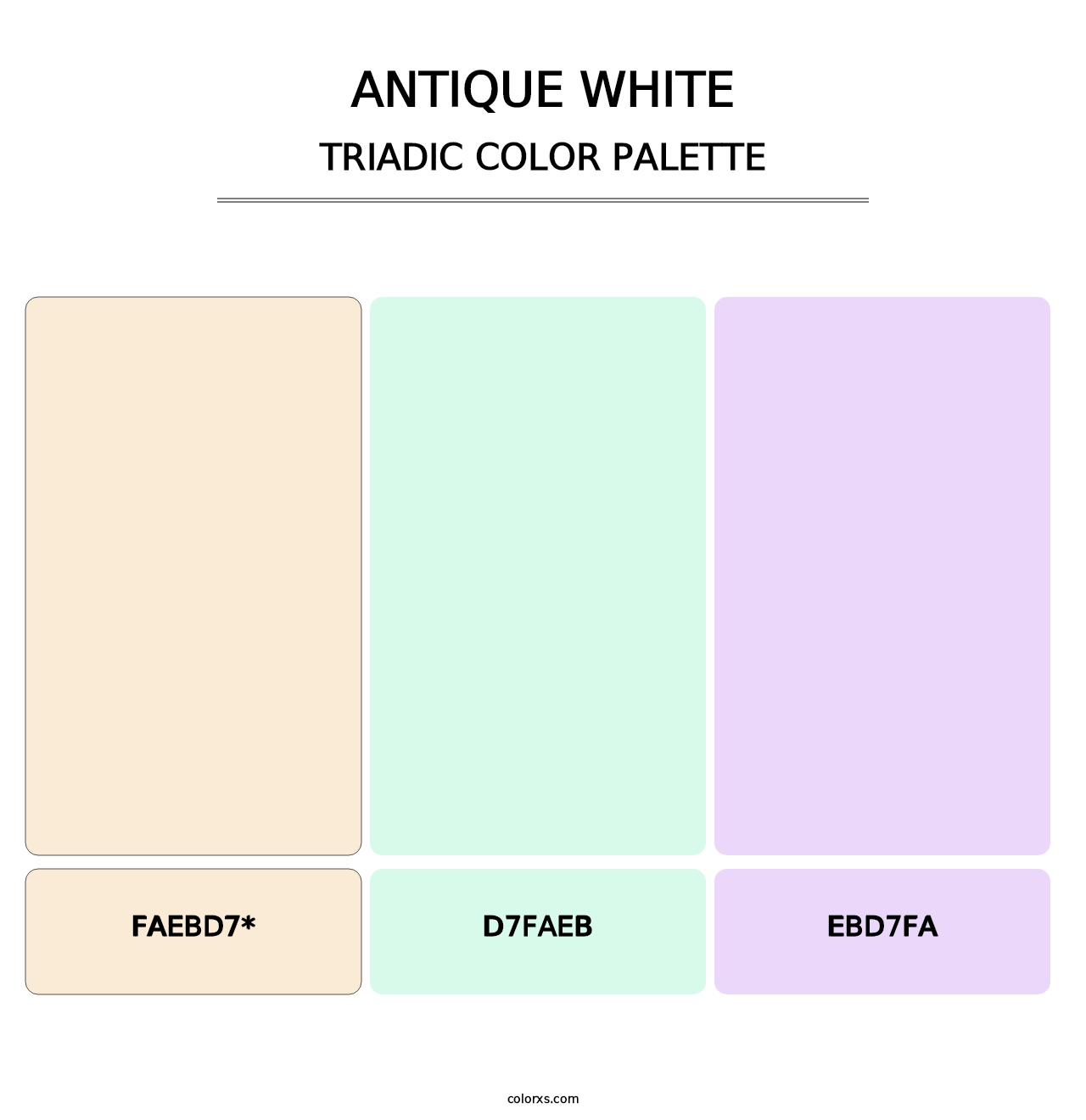 Antique White - Triadic Color Palette
