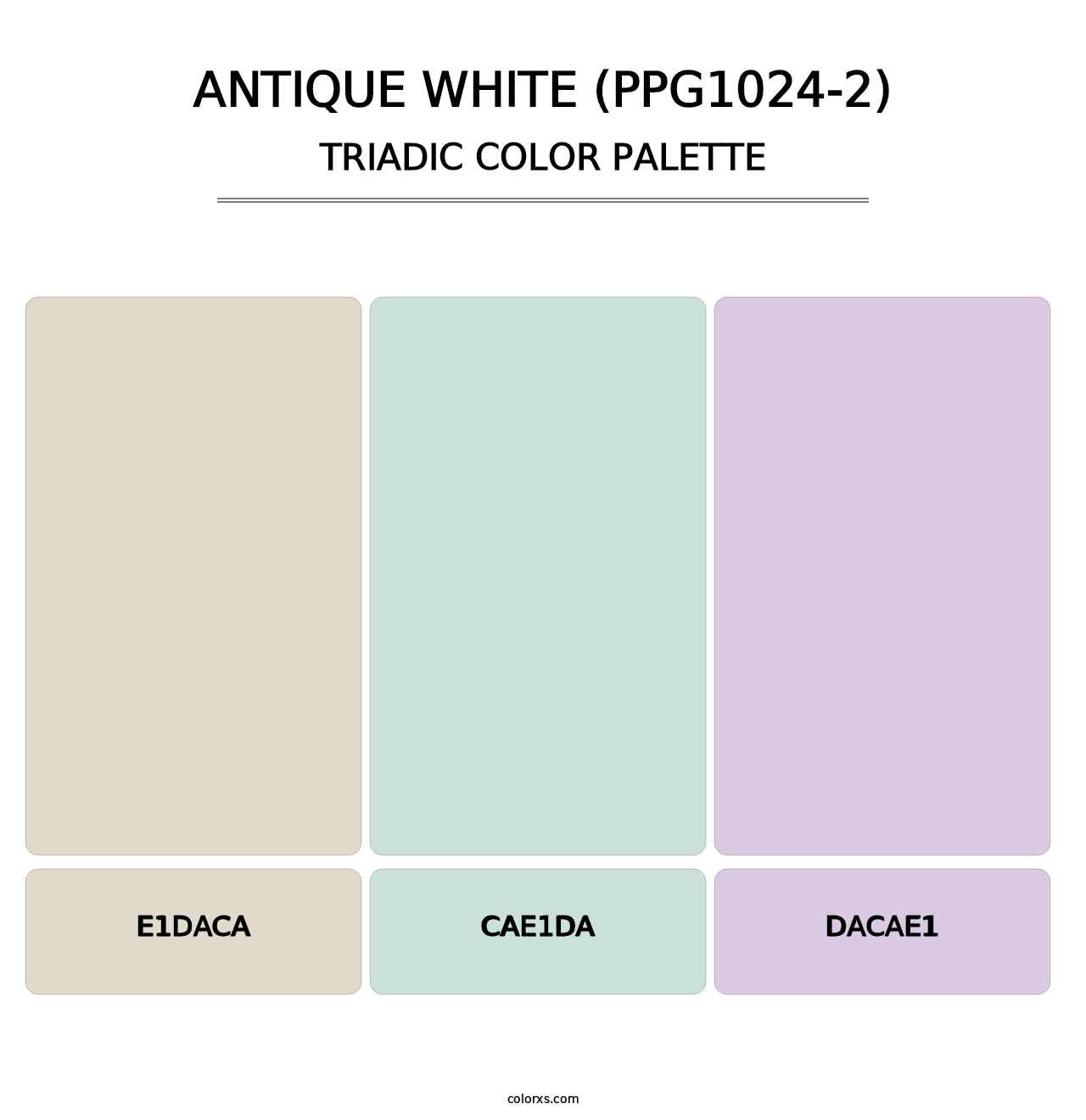 Antique White (PPG1024-2) - Triadic Color Palette