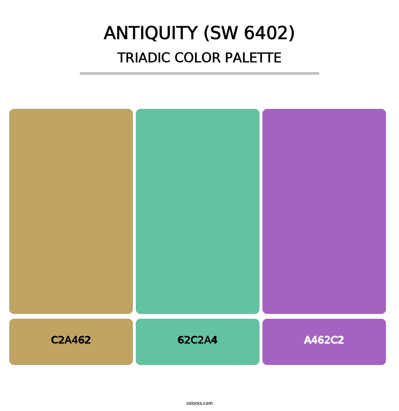 Antiquity (SW 6402) - Triadic Color Palette