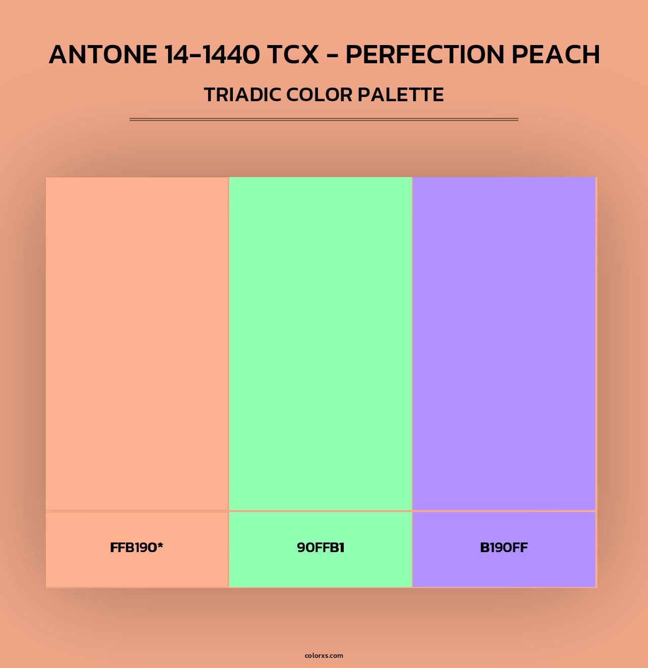 ANTONE 14-1440 TCX - Perfection Peach - Triadic Color Palette