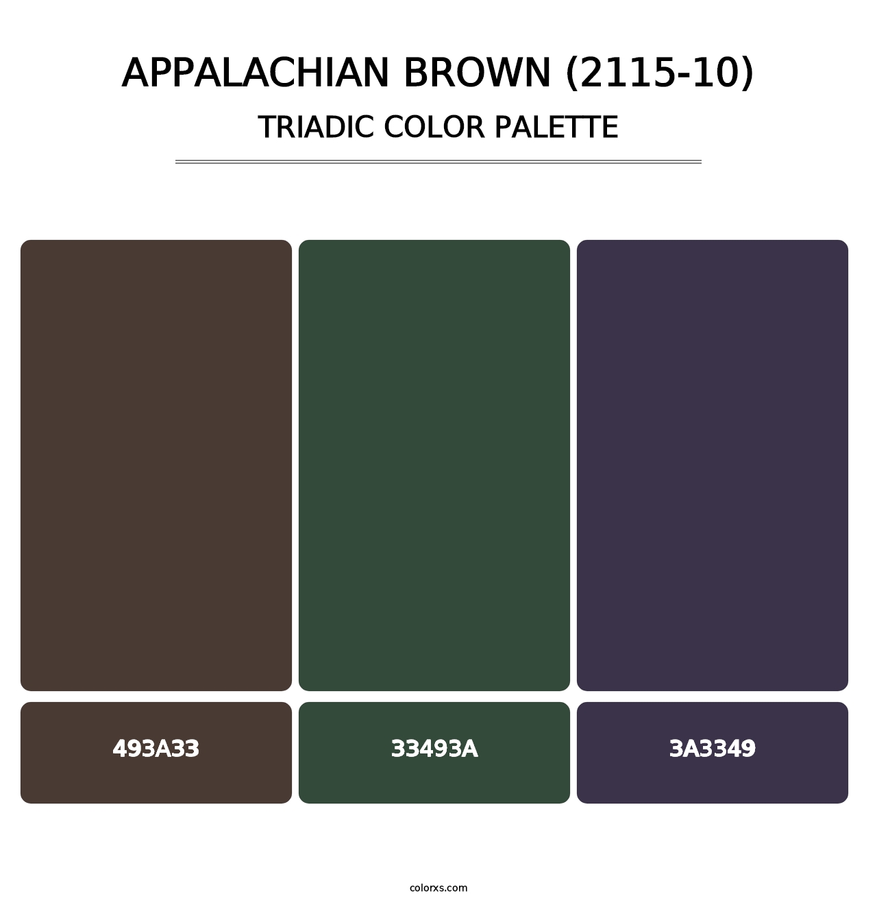 Appalachian Brown (2115-10) - Triadic Color Palette