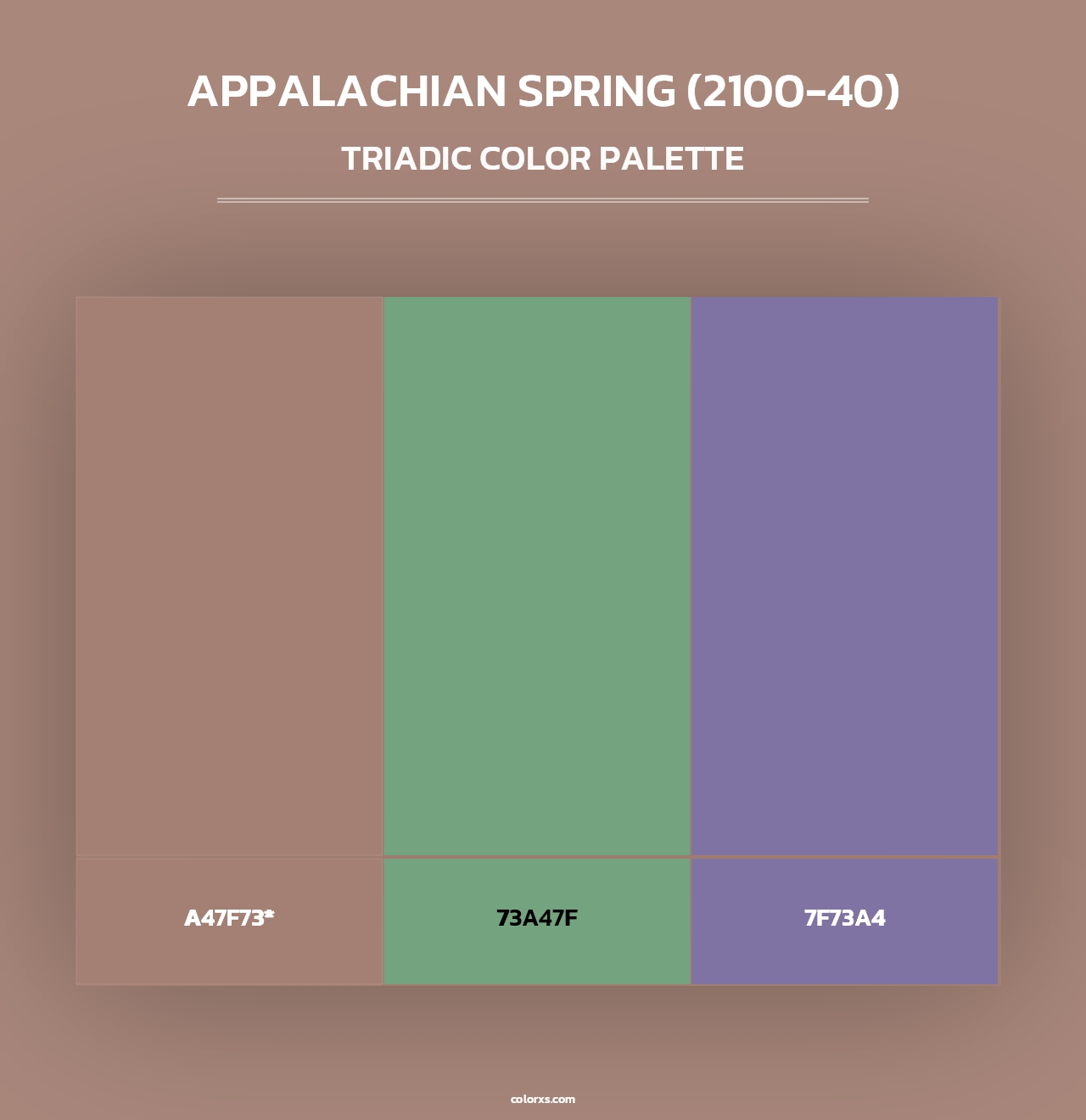 Appalachian Spring (2100-40) - Triadic Color Palette