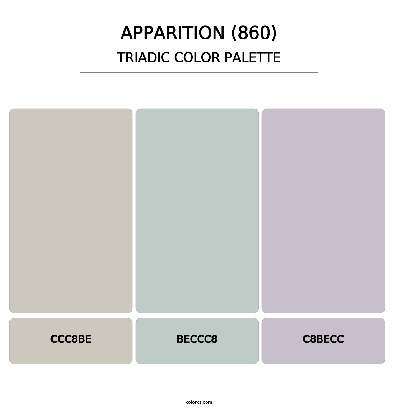 Apparition (860) - Triadic Color Palette