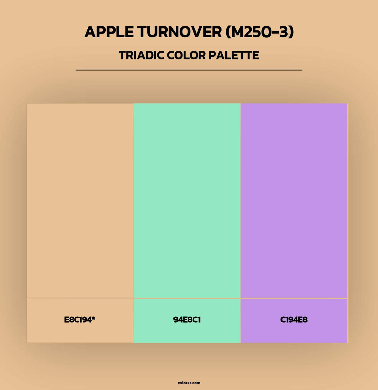 Apple Turnover (M250-3) - Triadic Color Palette
