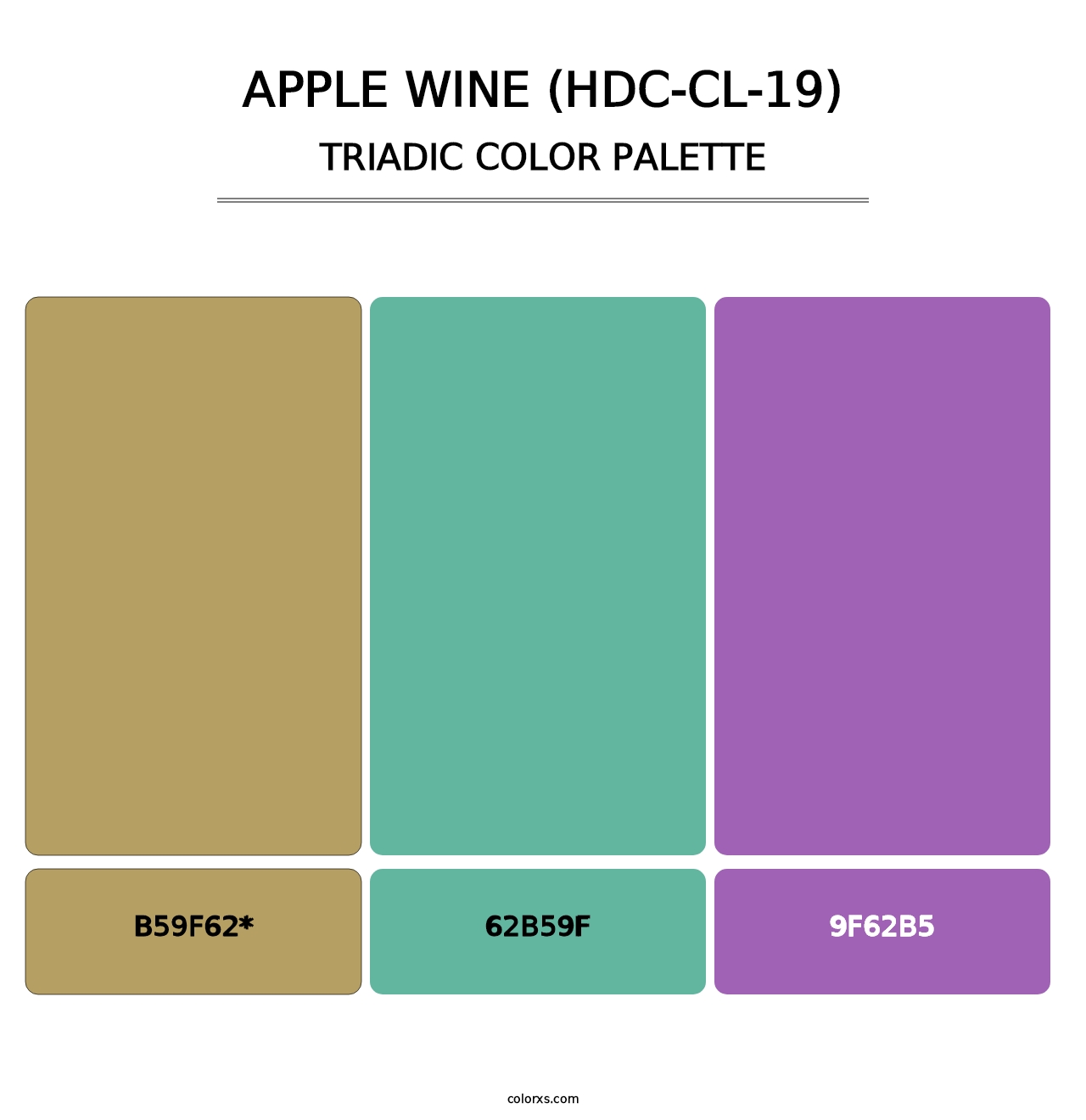 Apple Wine (HDC-CL-19) - Triadic Color Palette