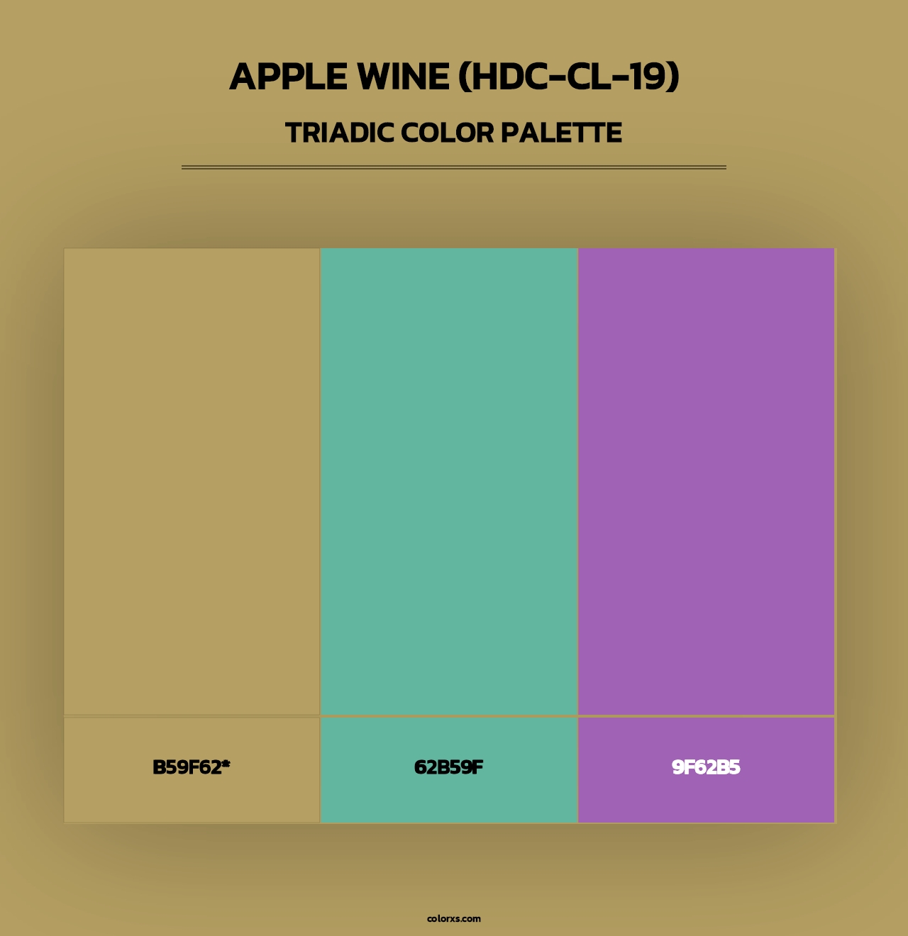 Apple Wine (HDC-CL-19) - Triadic Color Palette