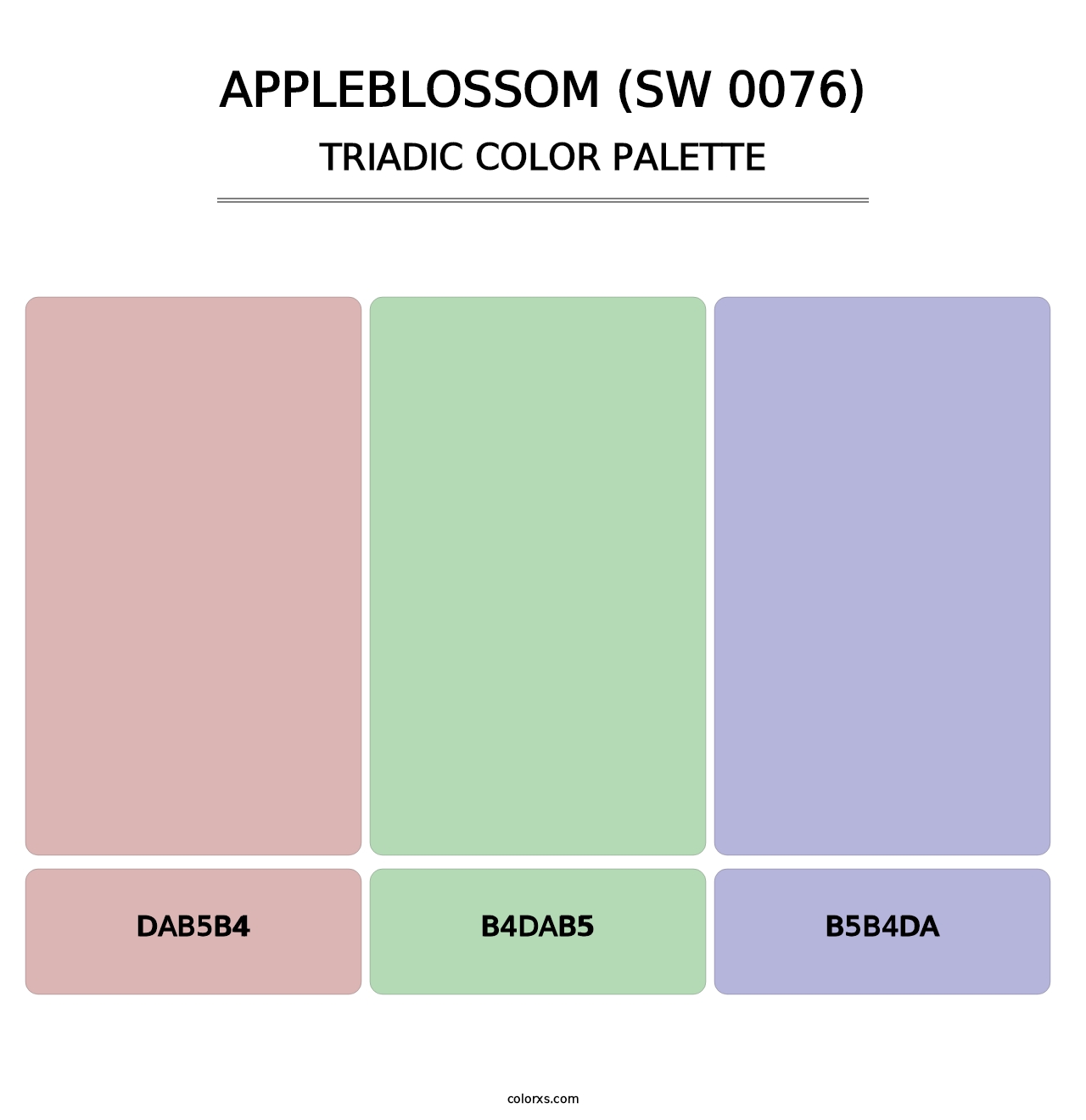 Appleblossom (SW 0076) - Triadic Color Palette