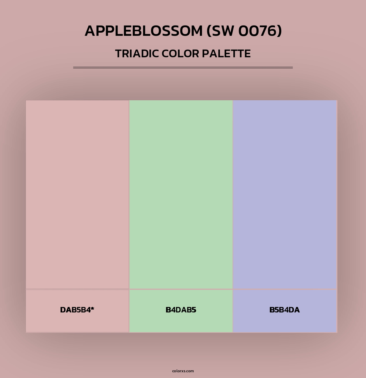 Appleblossom (SW 0076) - Triadic Color Palette