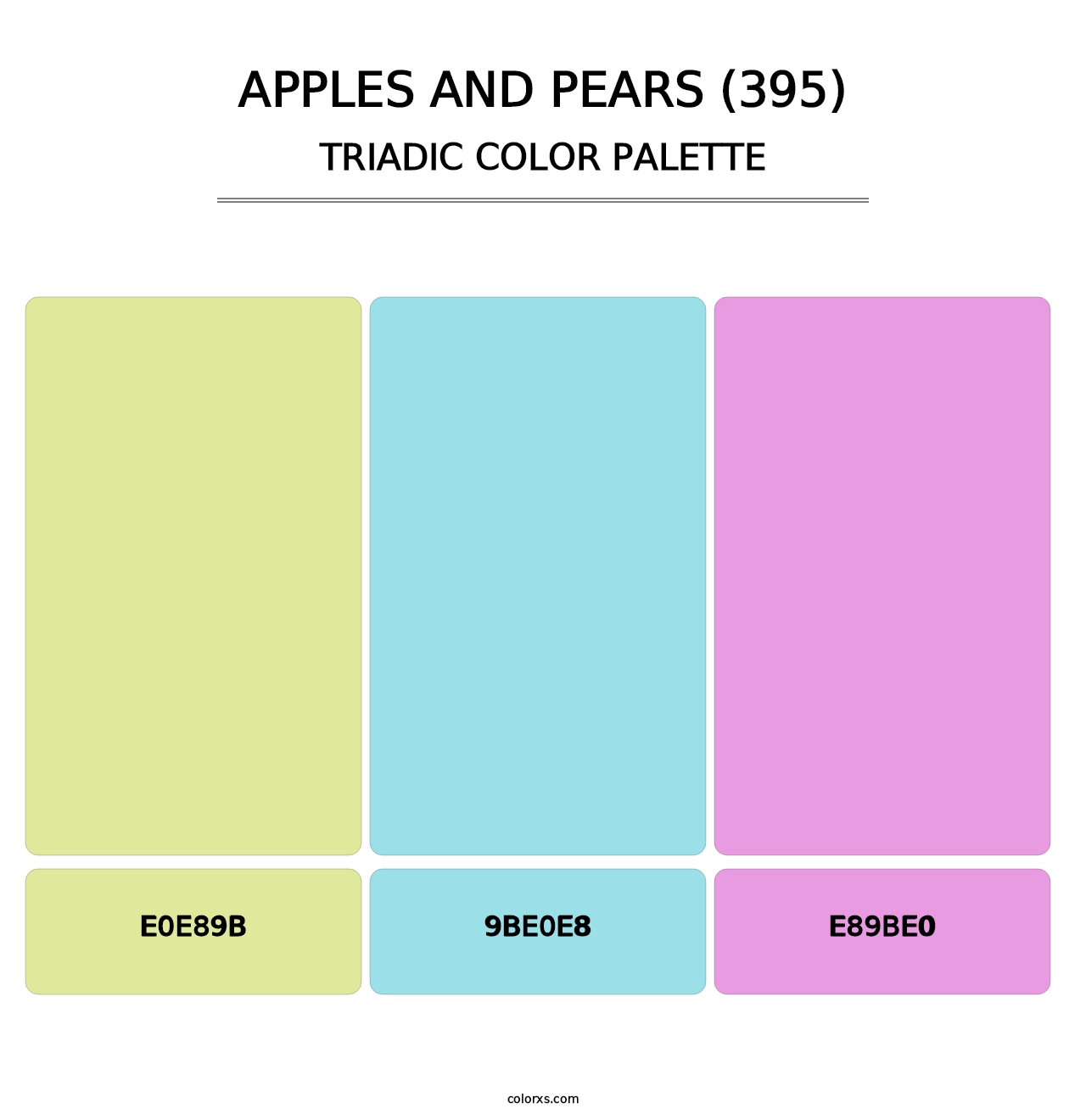 Apples and Pears (395) - Triadic Color Palette