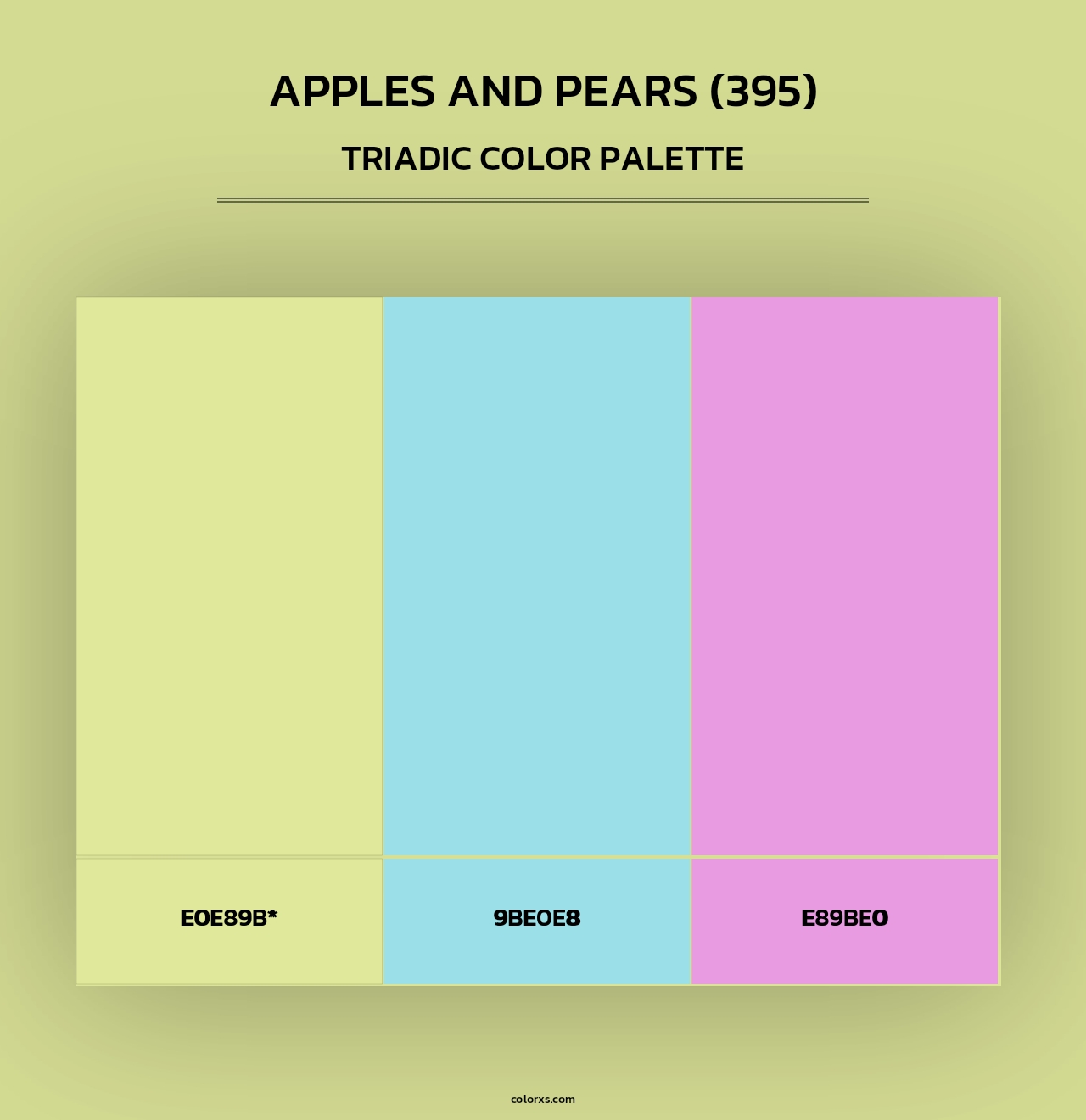 Apples and Pears (395) - Triadic Color Palette